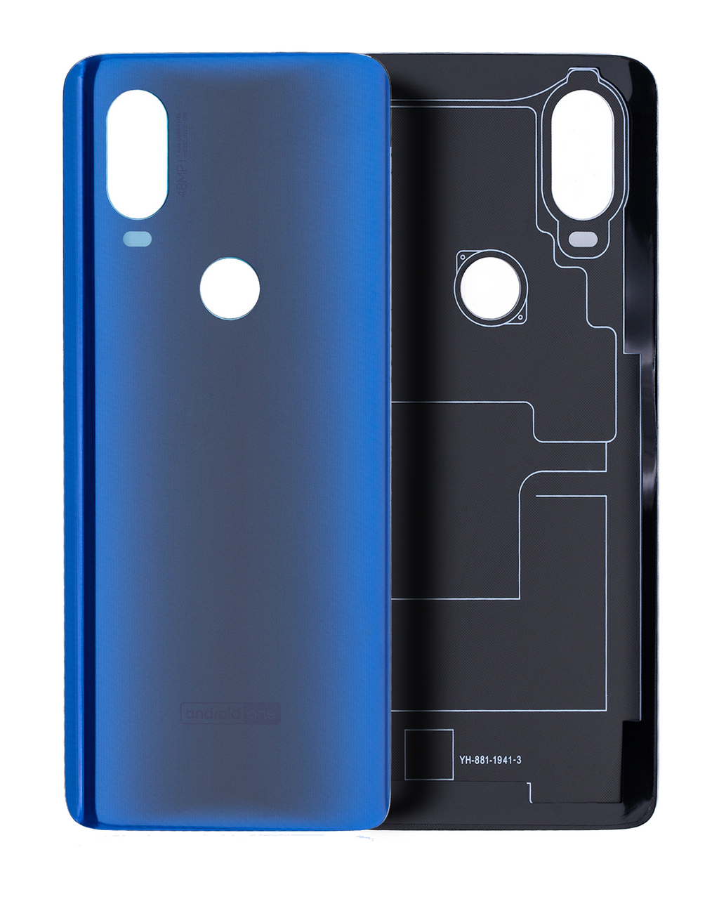 Glas Backcover für Motorola One Vision / P50 (XT1970 / 2019) (Sapphire Blue)
