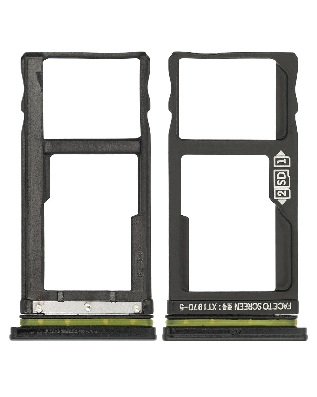 Single SIM Card Tray for Motorola One Vision (XT1970 / 2019) / P50 (XT1970 / 2019) (Black)