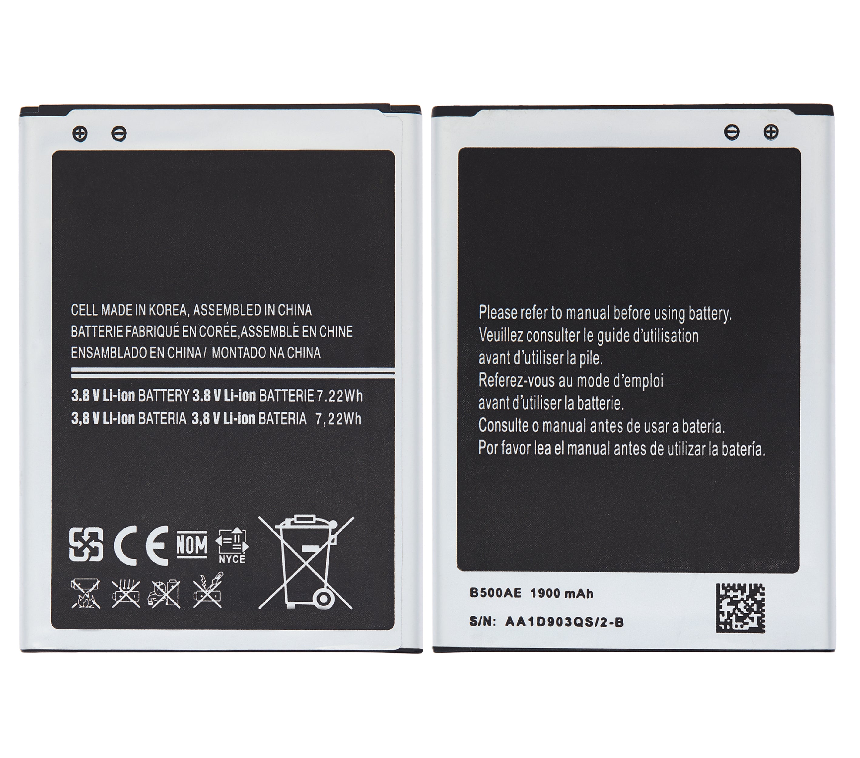 Ersatzakku für Samsung Galaxy S4 Mini (B500BE)