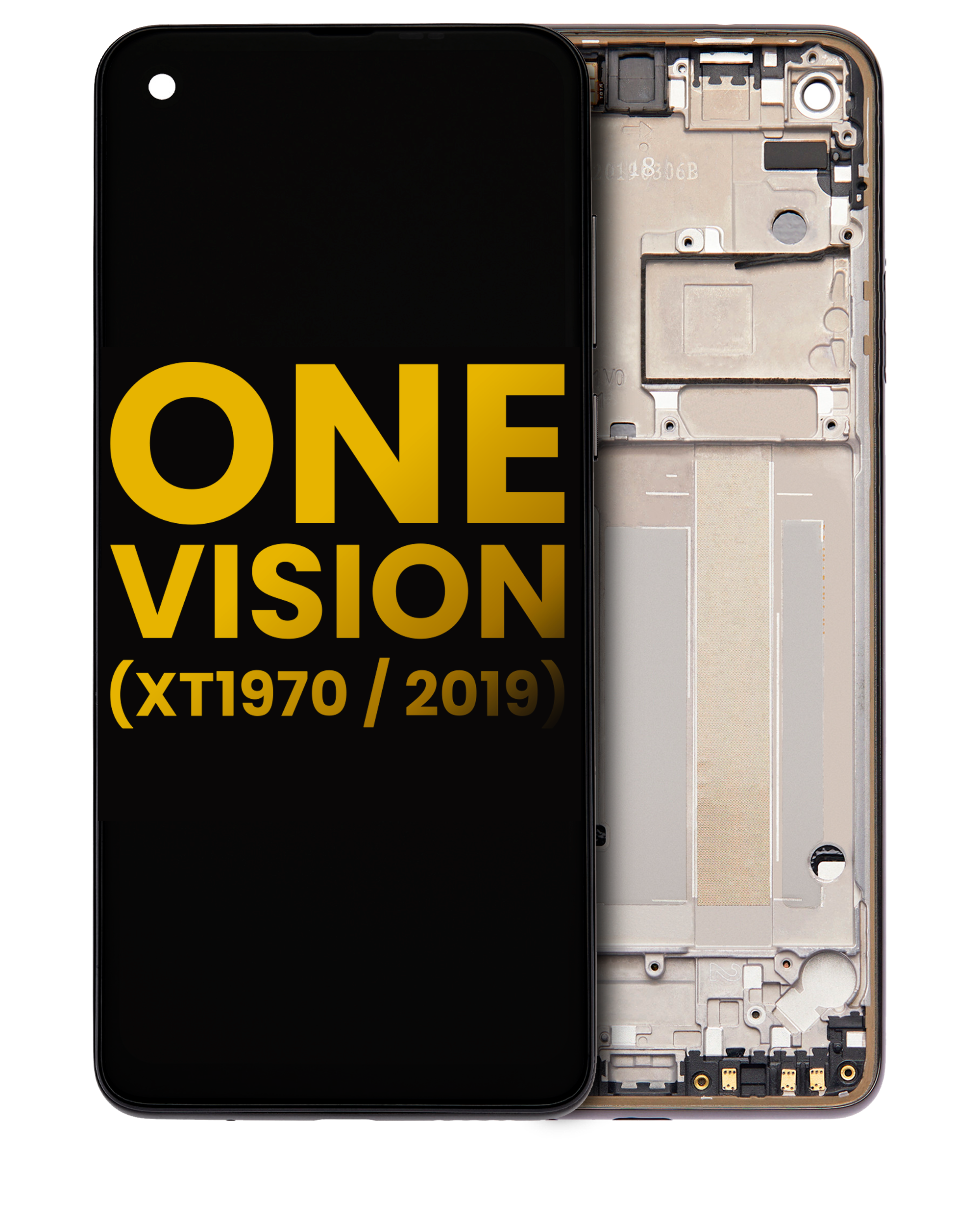 LCD Display with Frame for Motorola One Vision (XT1970 / 2019) (Refurbished) (Bronze Gradient)