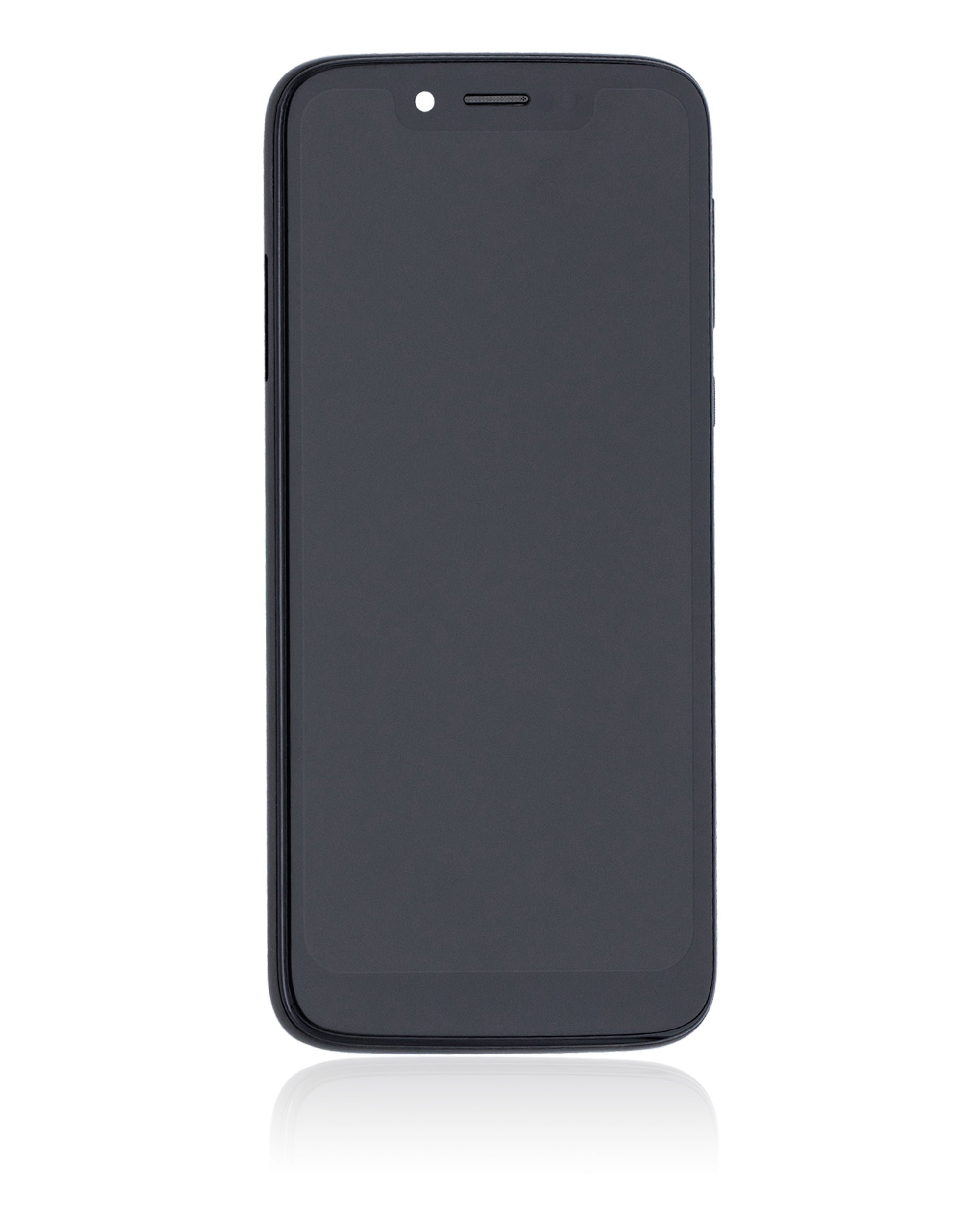 LCD-Display mit Rahmen für Motorola Moto G7 Play (XT1952 / 2019) / T-Mobile Revvlry (Refurbished) (Starry Black)