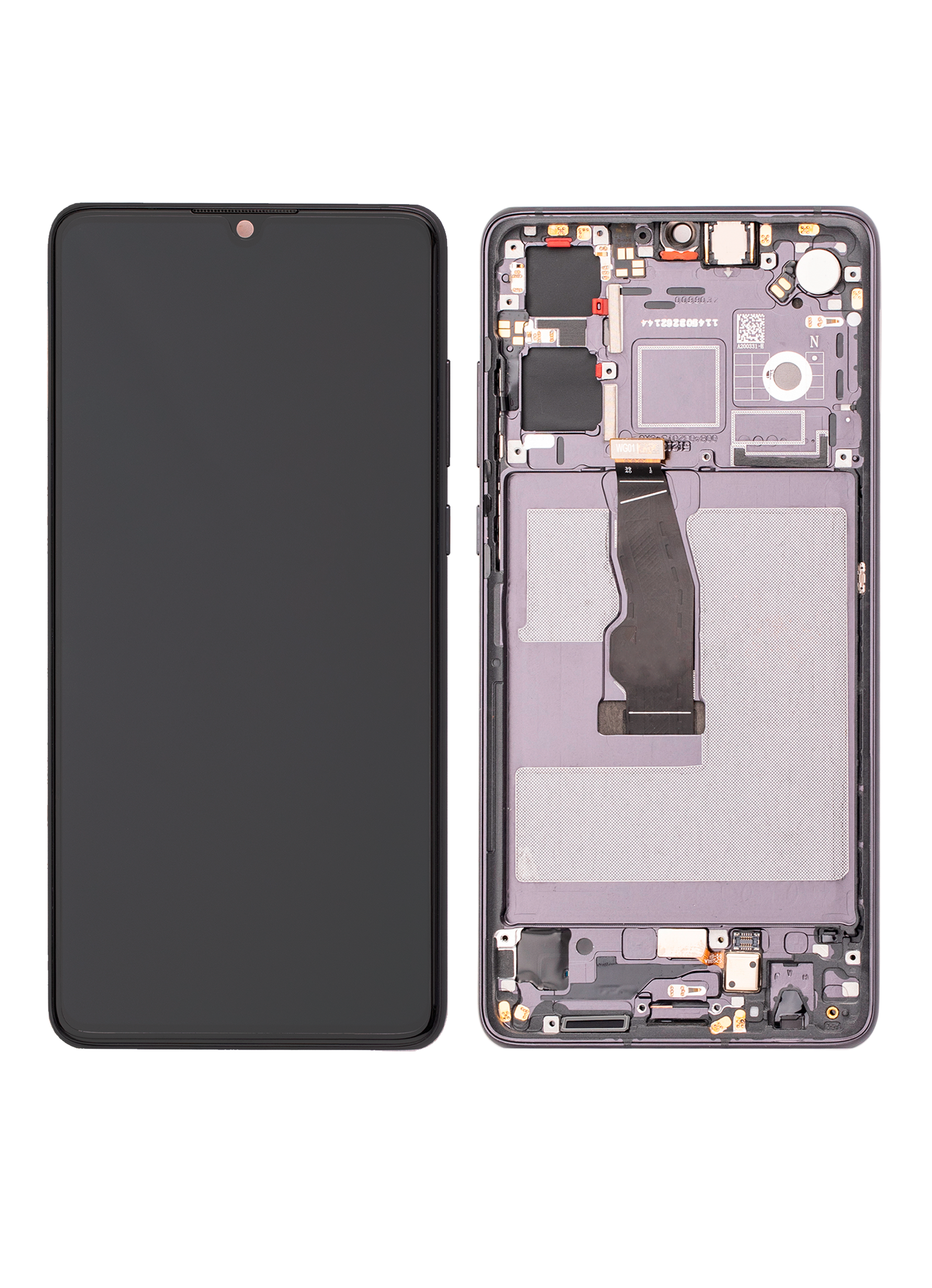 OLED Display with Frame for Huawei P30 (Refurbished) (Black)