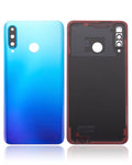Backcover Glass mit Camera Lens für Huawei P30 Lite / Nova 4E (4GB RAM / ohne Logo) (Peacock Blue)