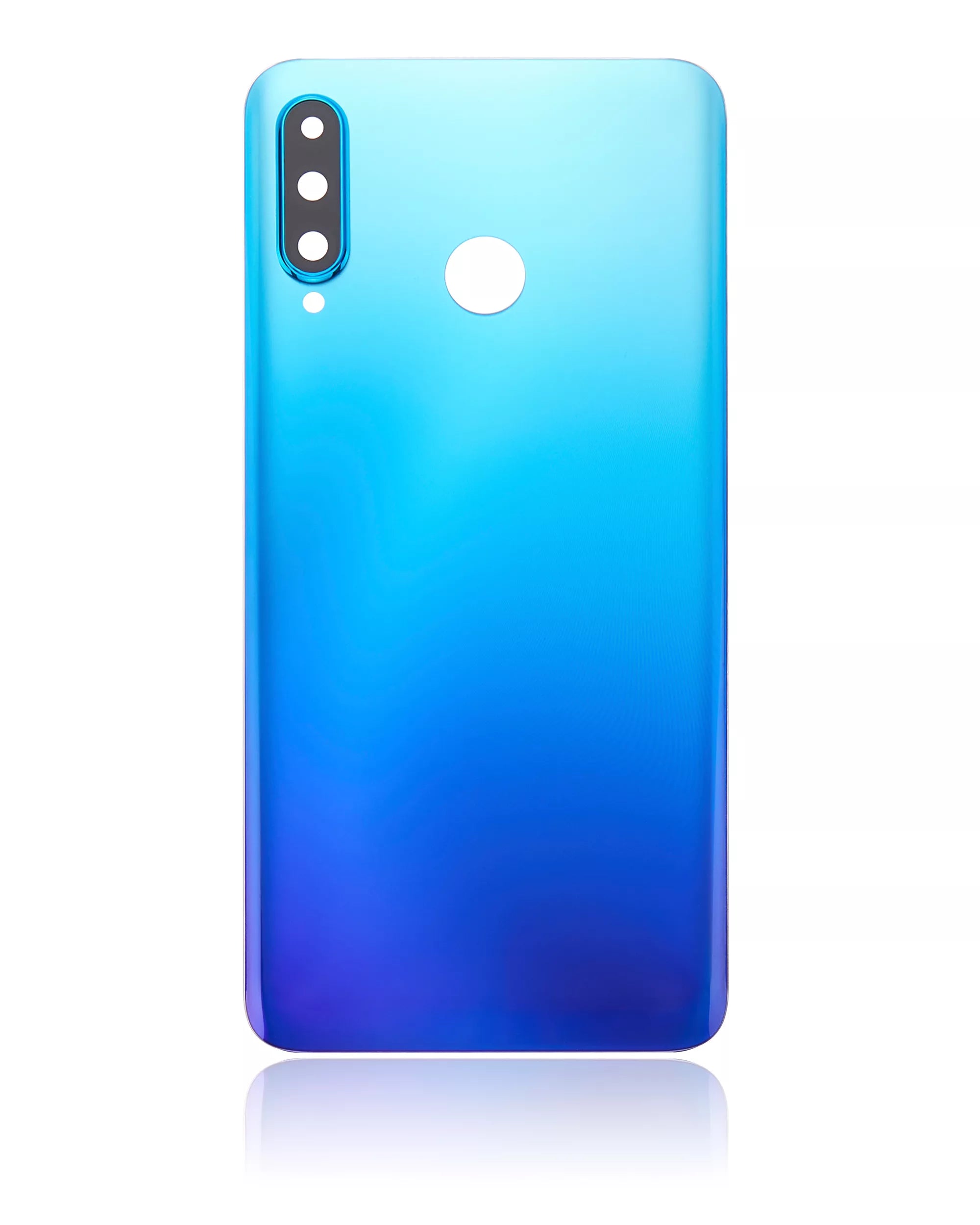 Backcover Glass mit Camera Lens für Huawei P30 Lite / Nova 4E (4GB RAM / ohne Logo) (Peacock Blue)