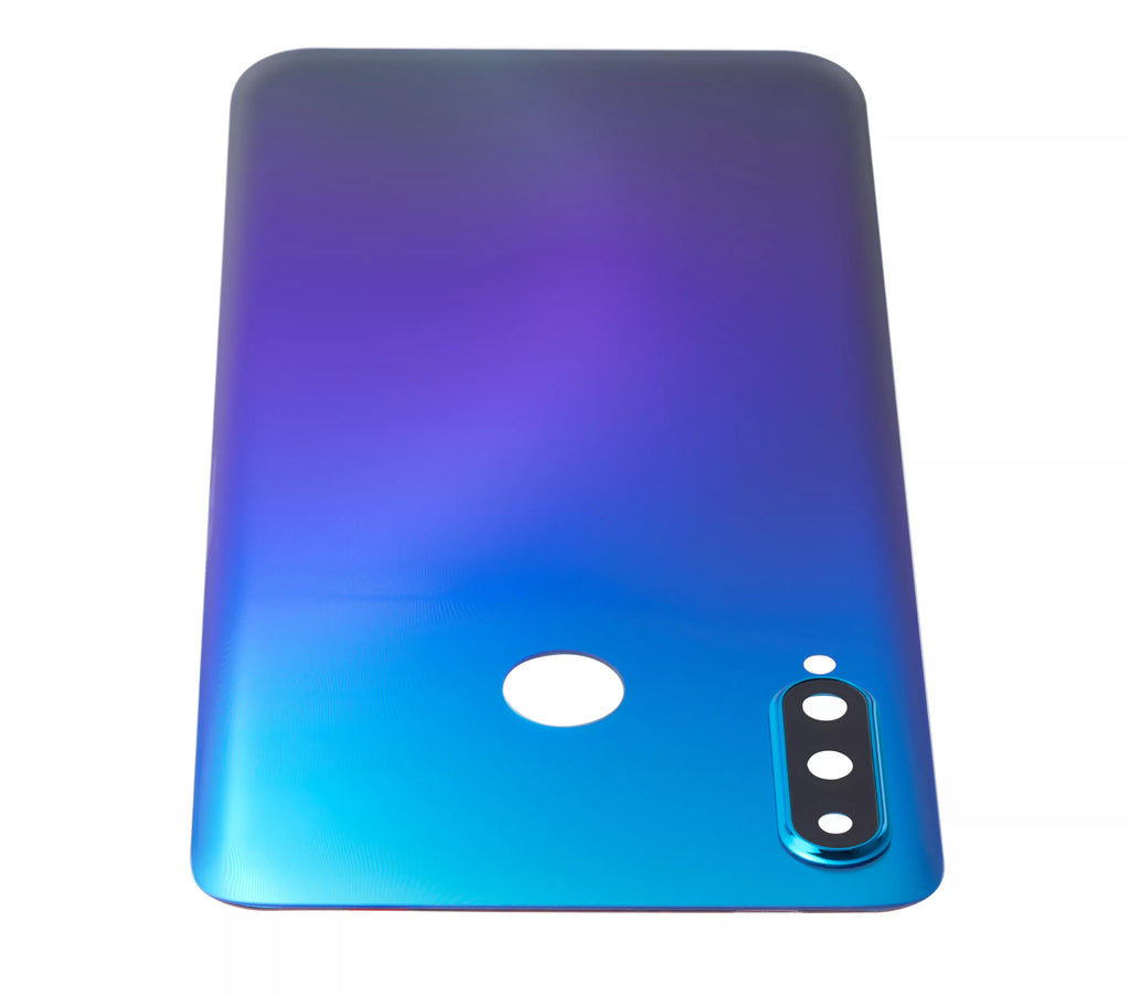 Backcover Glass mit Camera Lens für Huawei P30 Lite / Nova 4E (4GB RAM / ohne Logo) (Peacock Blue)