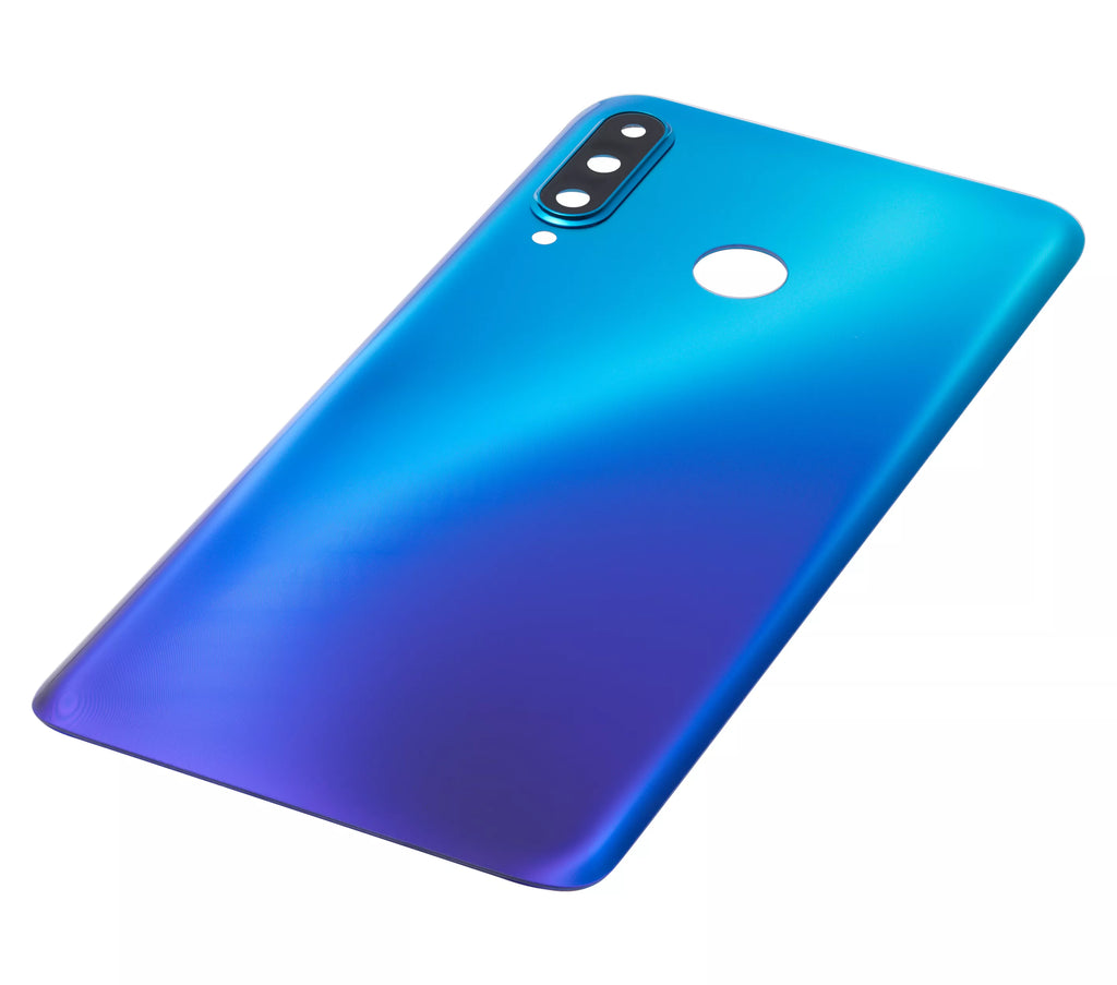 Backcover Glass mit Camera Lens für Huawei P30 Lite / Nova 4E (4GB RAM / ohne Logo) (Peacock Blue)
