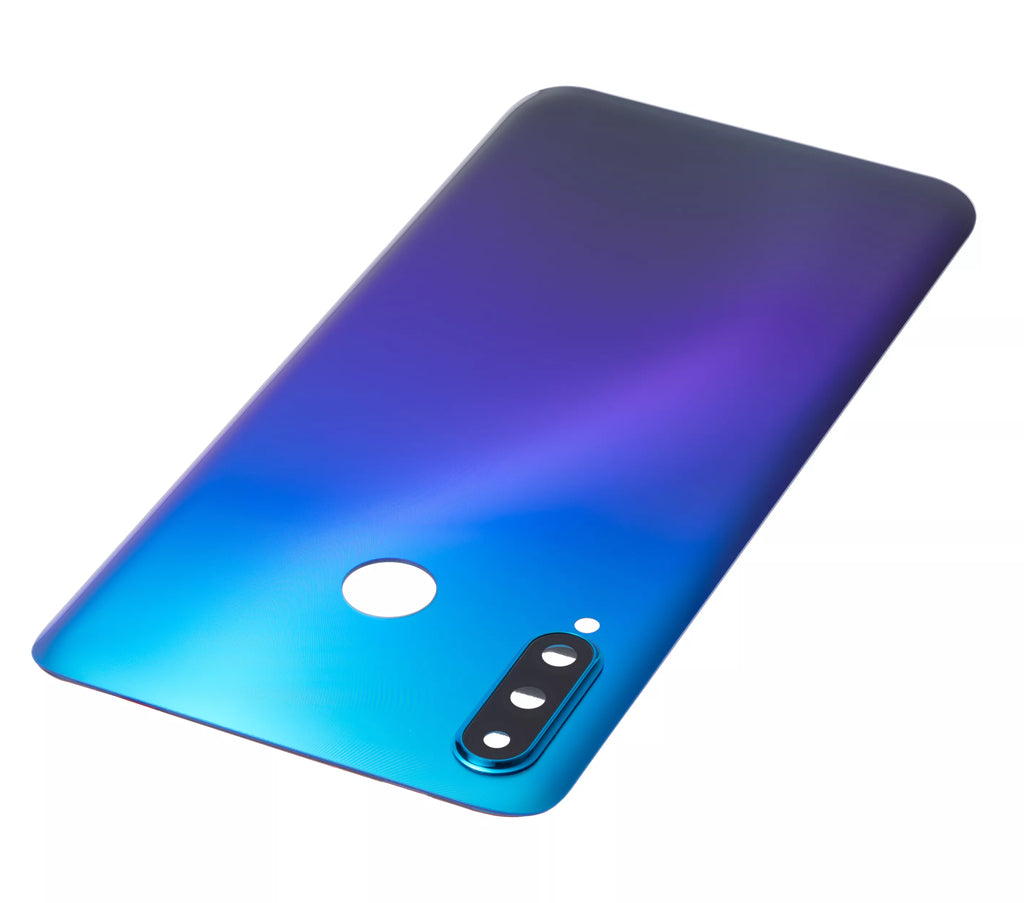 Backcover Glass mit Camera Lens für Huawei P30 Lite / Nova 4E (4GB RAM / ohne Logo) (Peacock Blue)