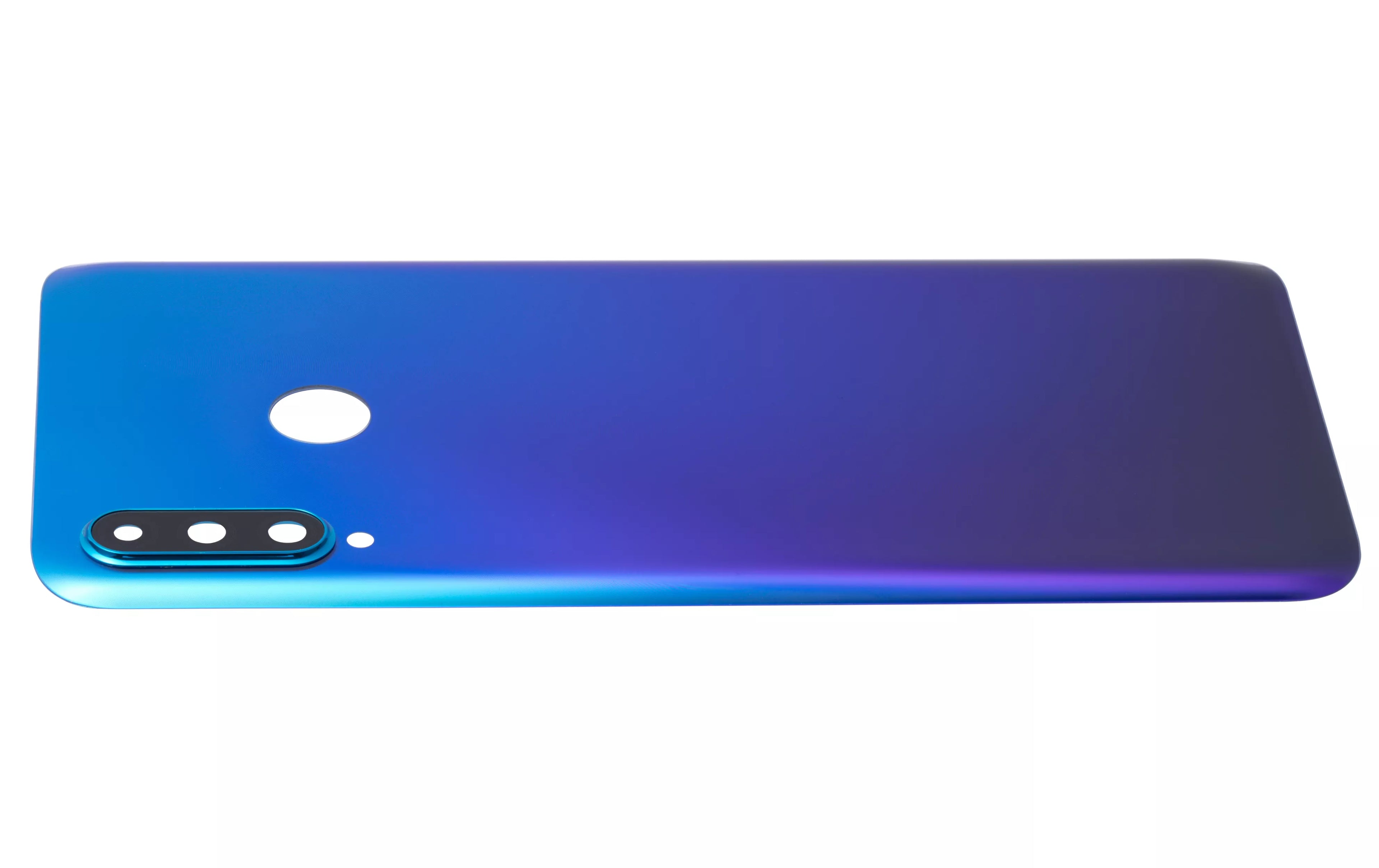 Backcover Glass mit Camera Lens für Huawei P30 Lite / Nova 4E (4GB RAM / ohne Logo) (Peacock Blue)