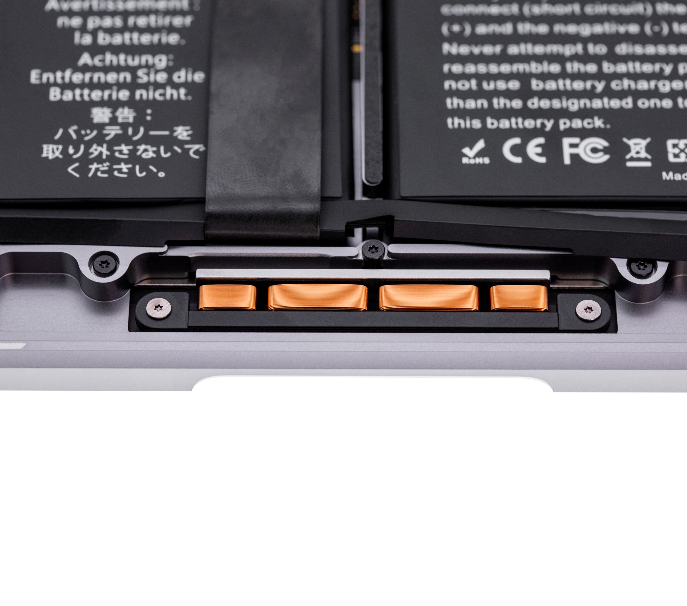 Topcase m. Akku+Tastatur f. MacBook Pro 15" A1990 Spacegrau UK