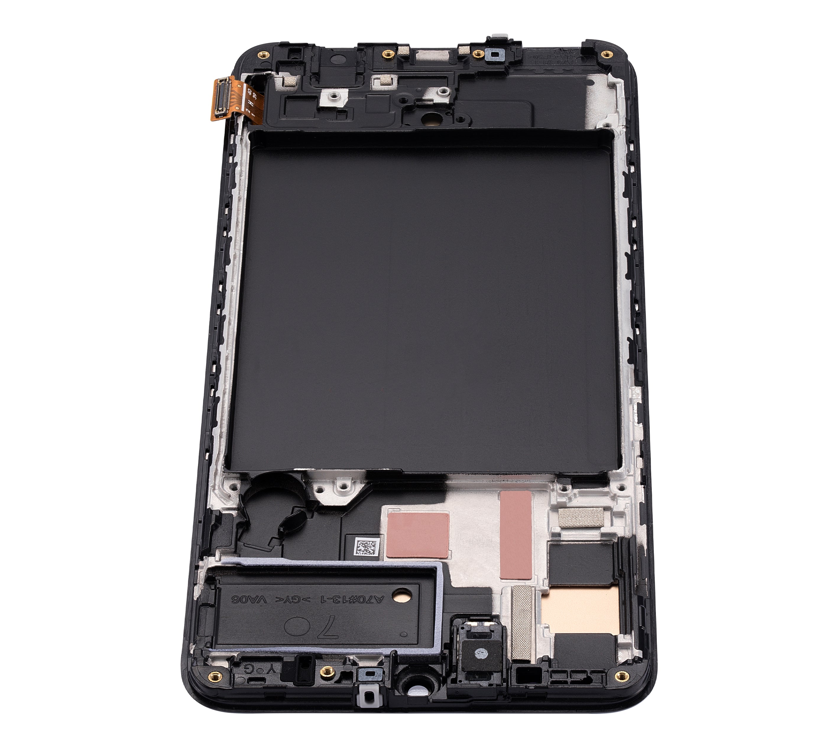 OLED-Display mit Rahmen für Samsung Galaxy A70 (A705 / 2019) (6.33") (Aftermarket Plus) (Alle Farben)