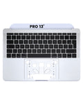 Top Case with Keyboard for MacBook Pro 13" A1708 (2016-2017) (French Keyboard) (Silver)