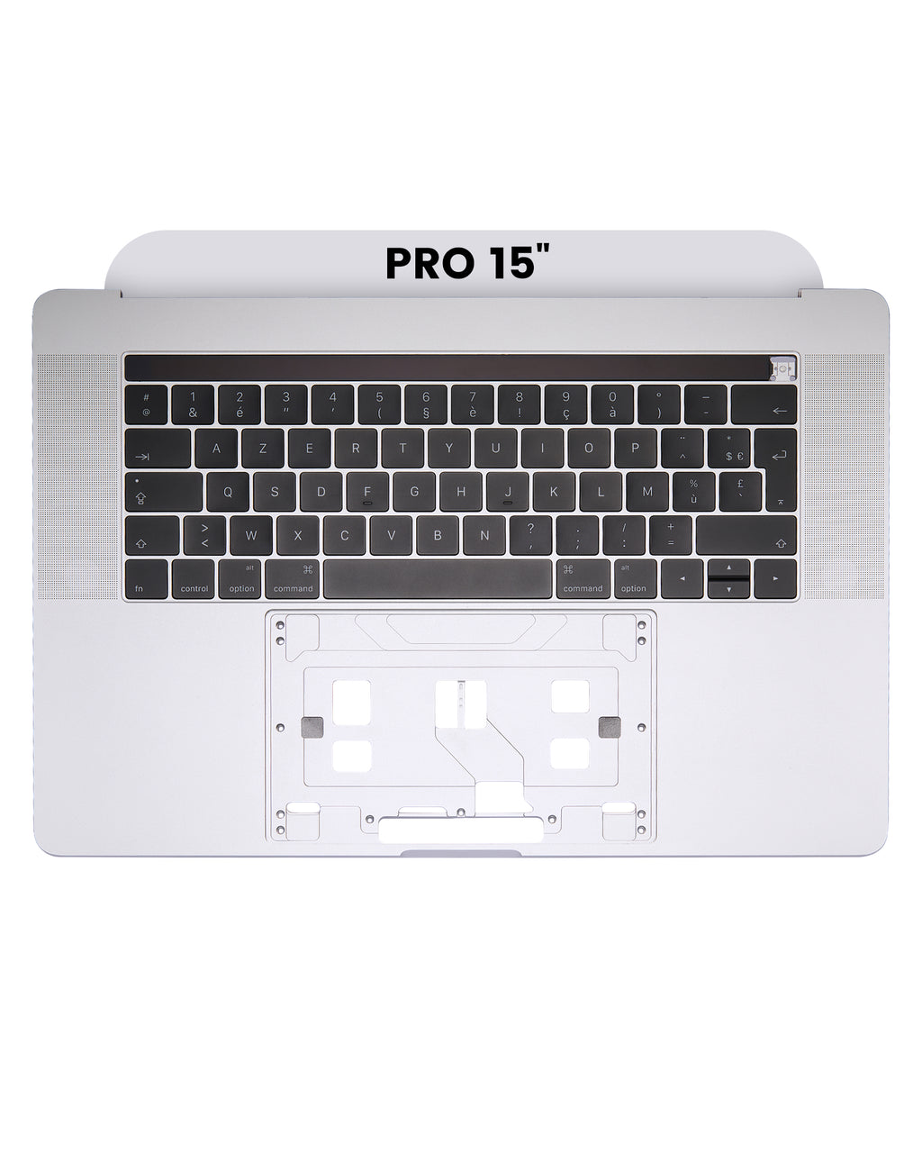 Top Case with Keyboard for MacBook Pro 15" A1707 (2016-2017) (French Keyboard) (Silver)