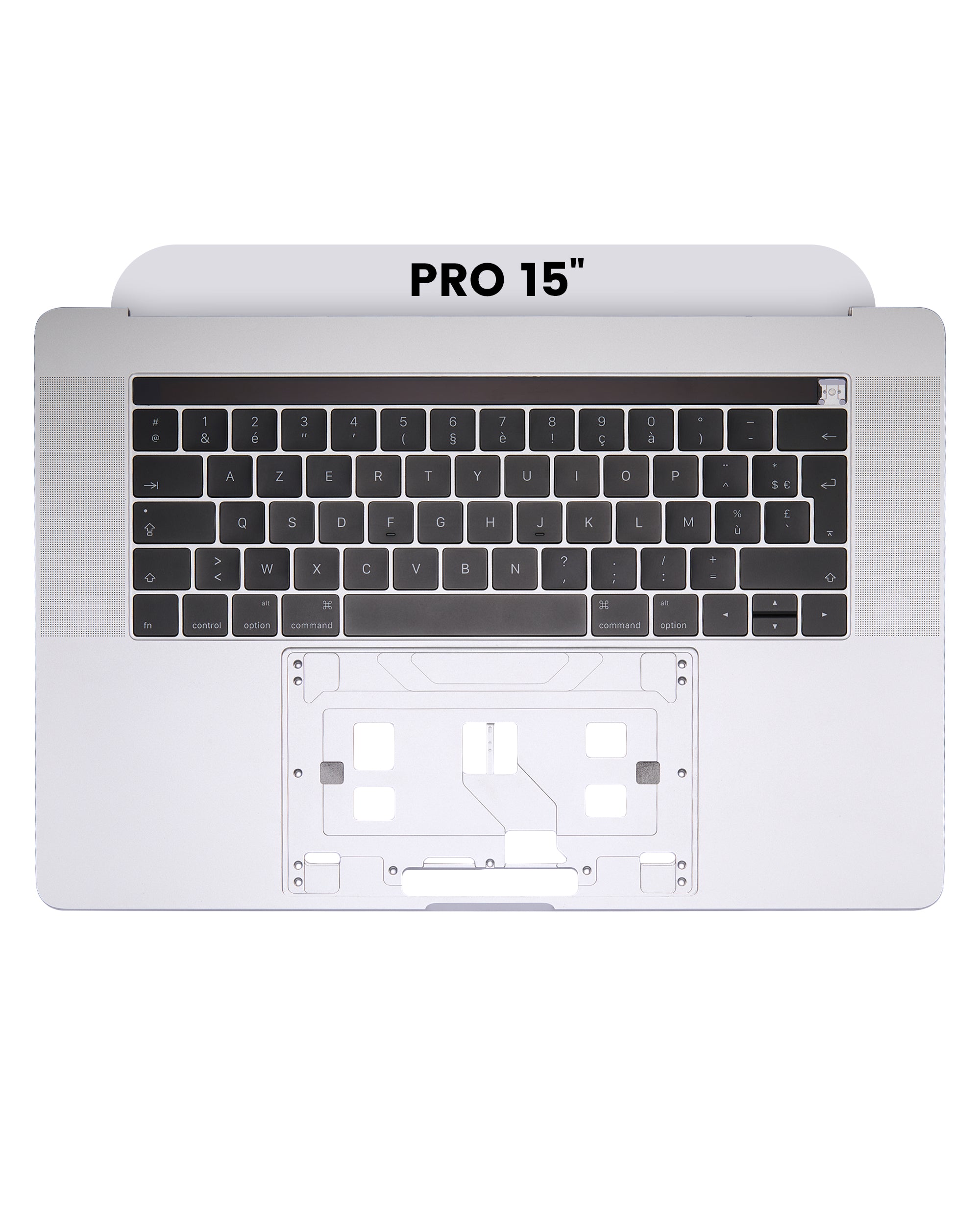 Top Case with Keyboard for MacBook Pro 15" A1707 (2016-2017) (French Keyboard) (Silver)