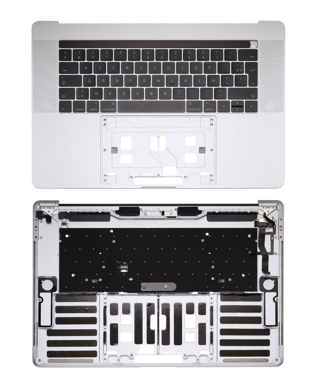 Top Case with Keyboard for MacBook Pro 15" A1707 (2016-2017) (French Keyboard) (Silver)