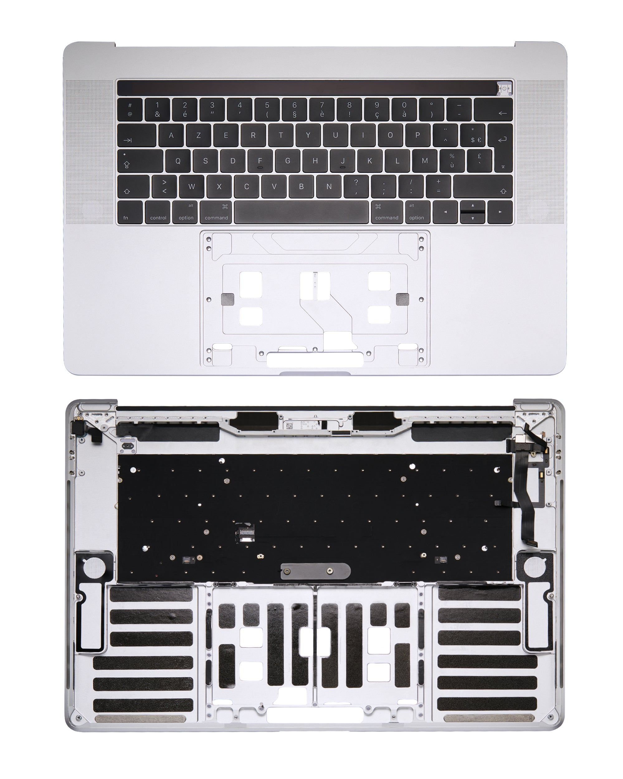 Top Case with Keyboard for MacBook Pro 15" A1707 (2016-2017) (French Keyboard) (Silver)