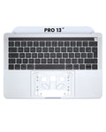 Top Case with Keyboard for MacBook Pro 13" A1706 (2016-2017) (French Keyboard) (Silver)