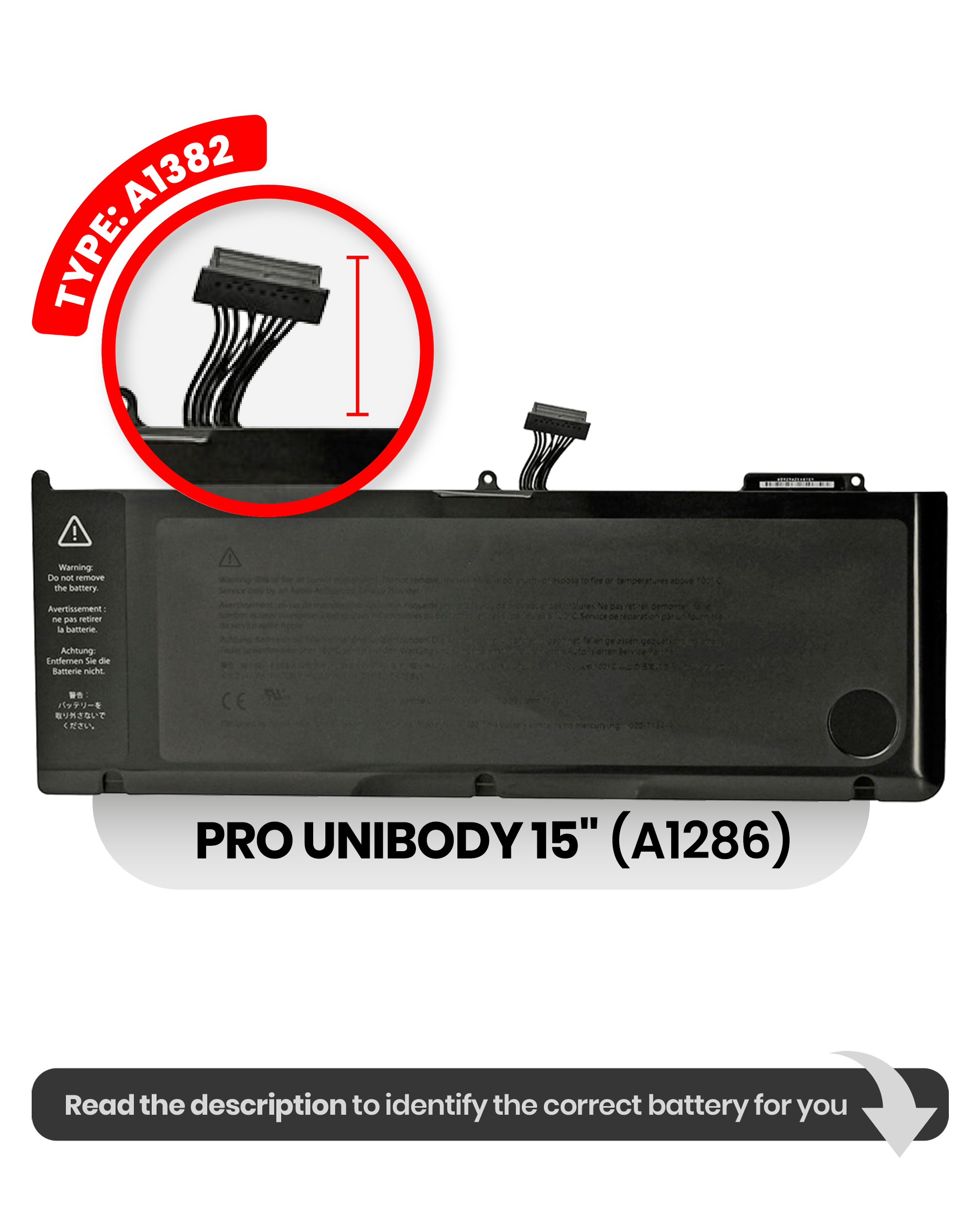 Akku (A1382) für MacBook Pro 15" A1286 (2011-2012)