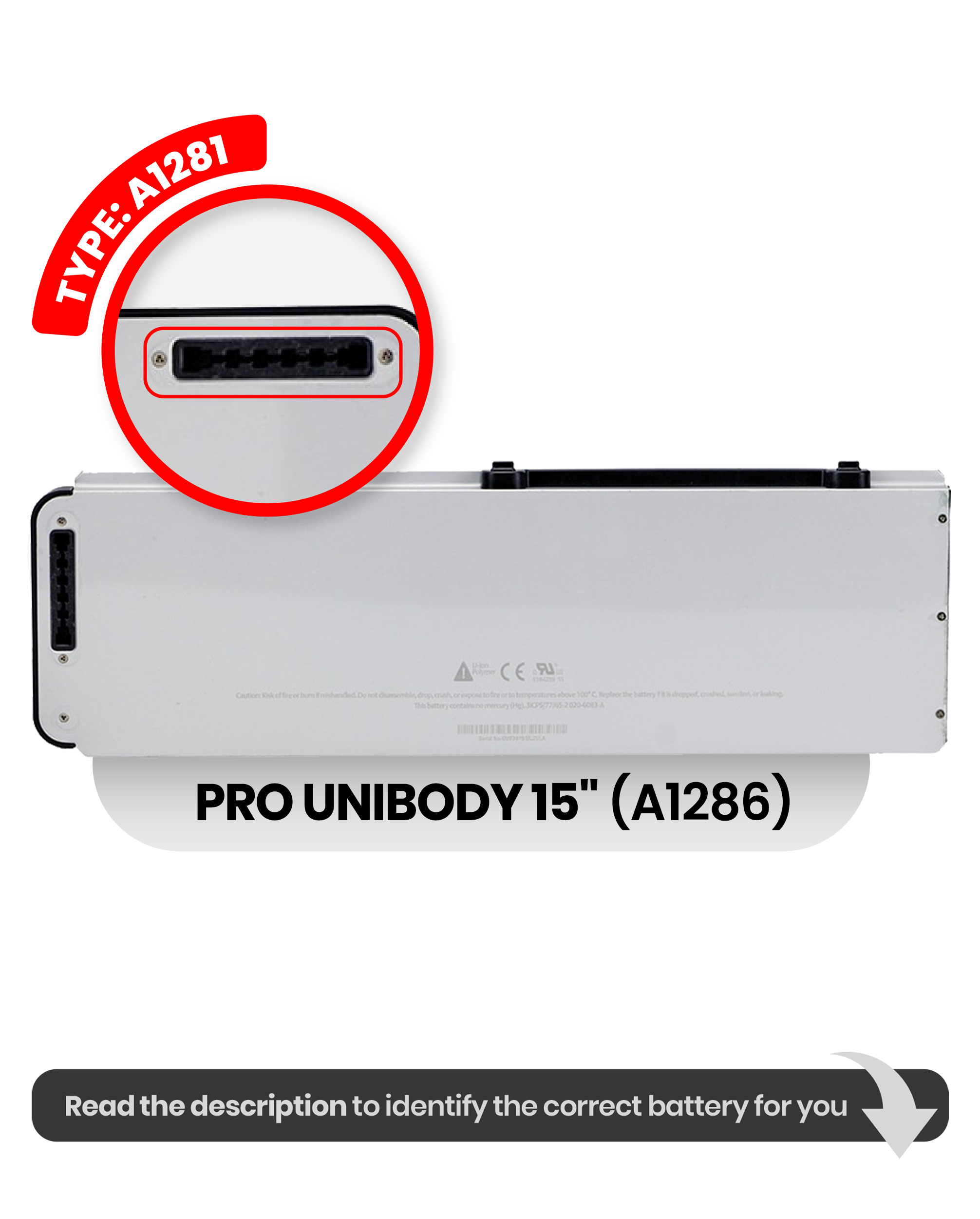 Akku (A1281) für MacBook Pro 15" A1286 (2008-2009)