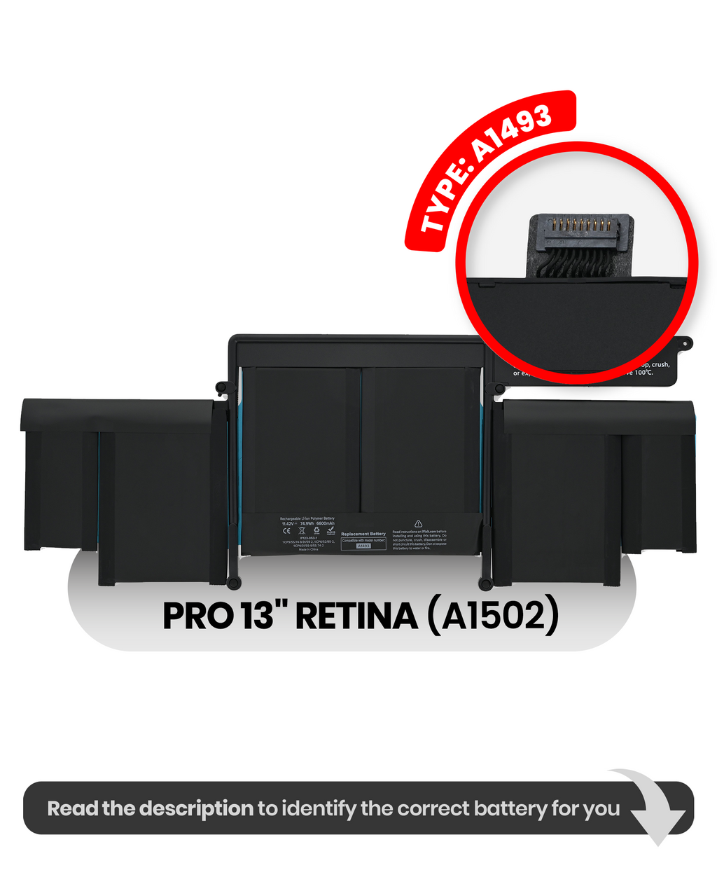 Akku (A1493) für MacBook Pro 13" A1502 (2013-2014)