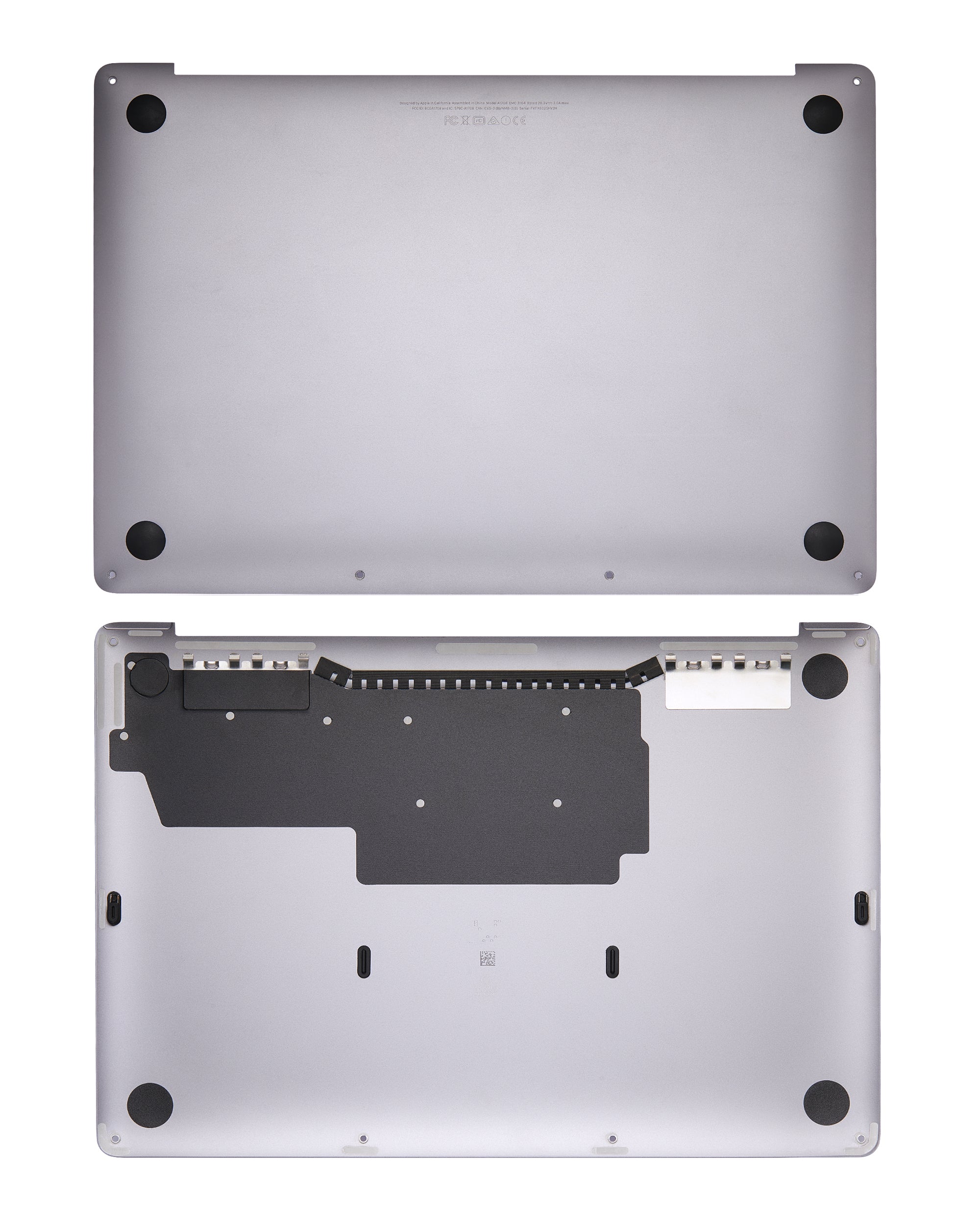 Bottom Case for MacBook Pro 13" A1708 (2016-2017) (Space Gray)