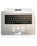 Top Case with Keyboard for MacBook Pro 15" A1707 (2016-2017) (UK Keyboard) (Grade New) (Silver)