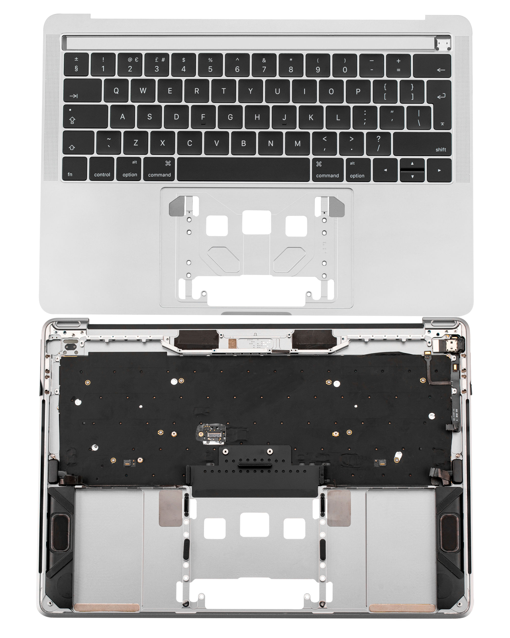 Top Case m. Tastatur MacBook Pro 13" A1989 18-19 UK Gebrauchter Ausbau/Pull New Grau