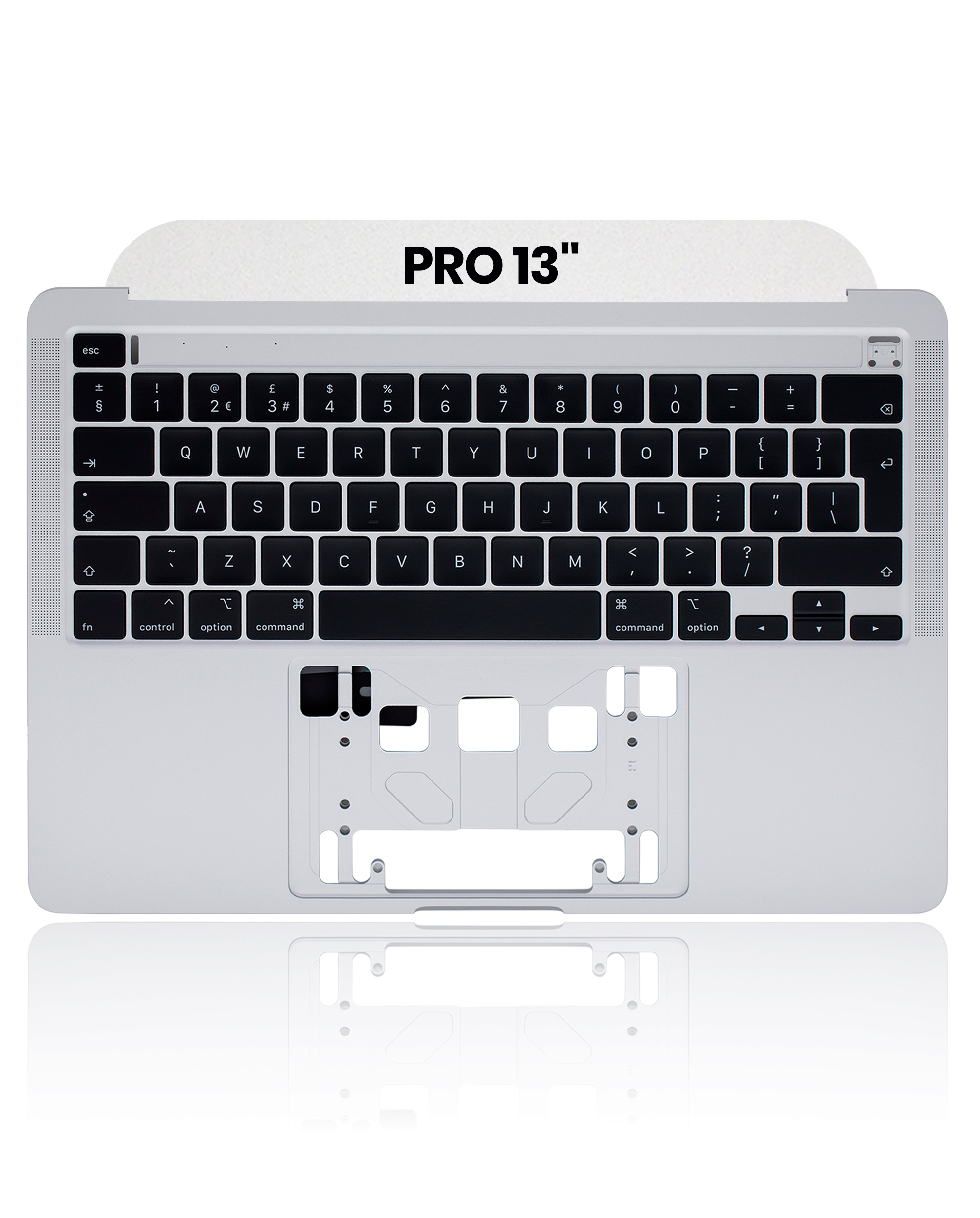 Top Case with Keyboard for MacBook Pro 13" A2289 (2020) (UK Keyboard) (OEM Removal, Grade New) Silver