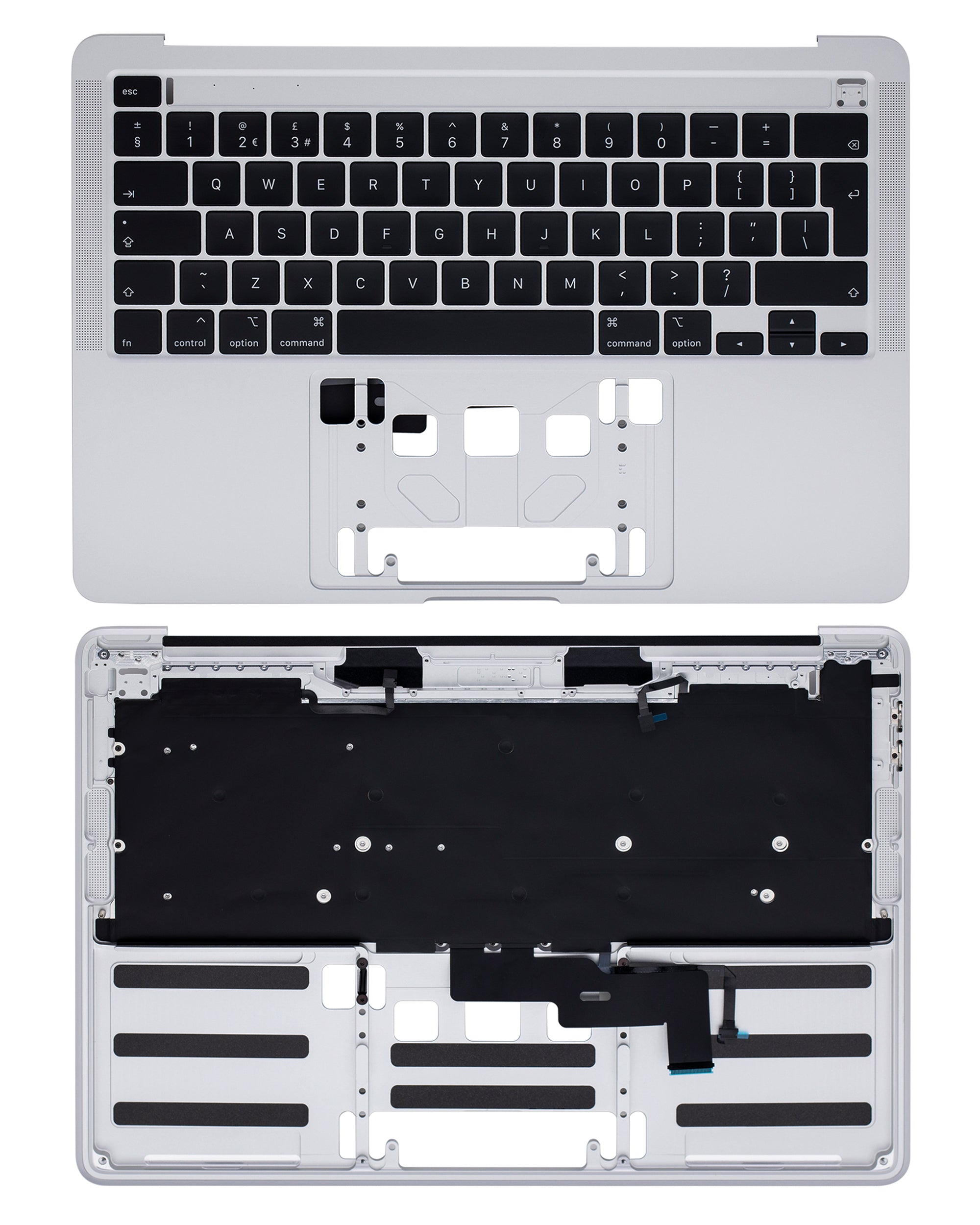 Top Case with Keyboard for MacBook Pro 13" A2289 (2020) (UK Keyboard) (OEM Removal, Grade New) Silver