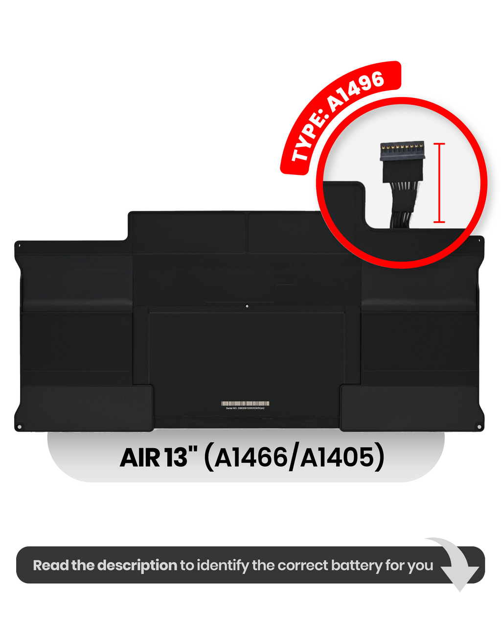 Akku (A1496) für MacBook Air 13" A1466 (2012-2017)