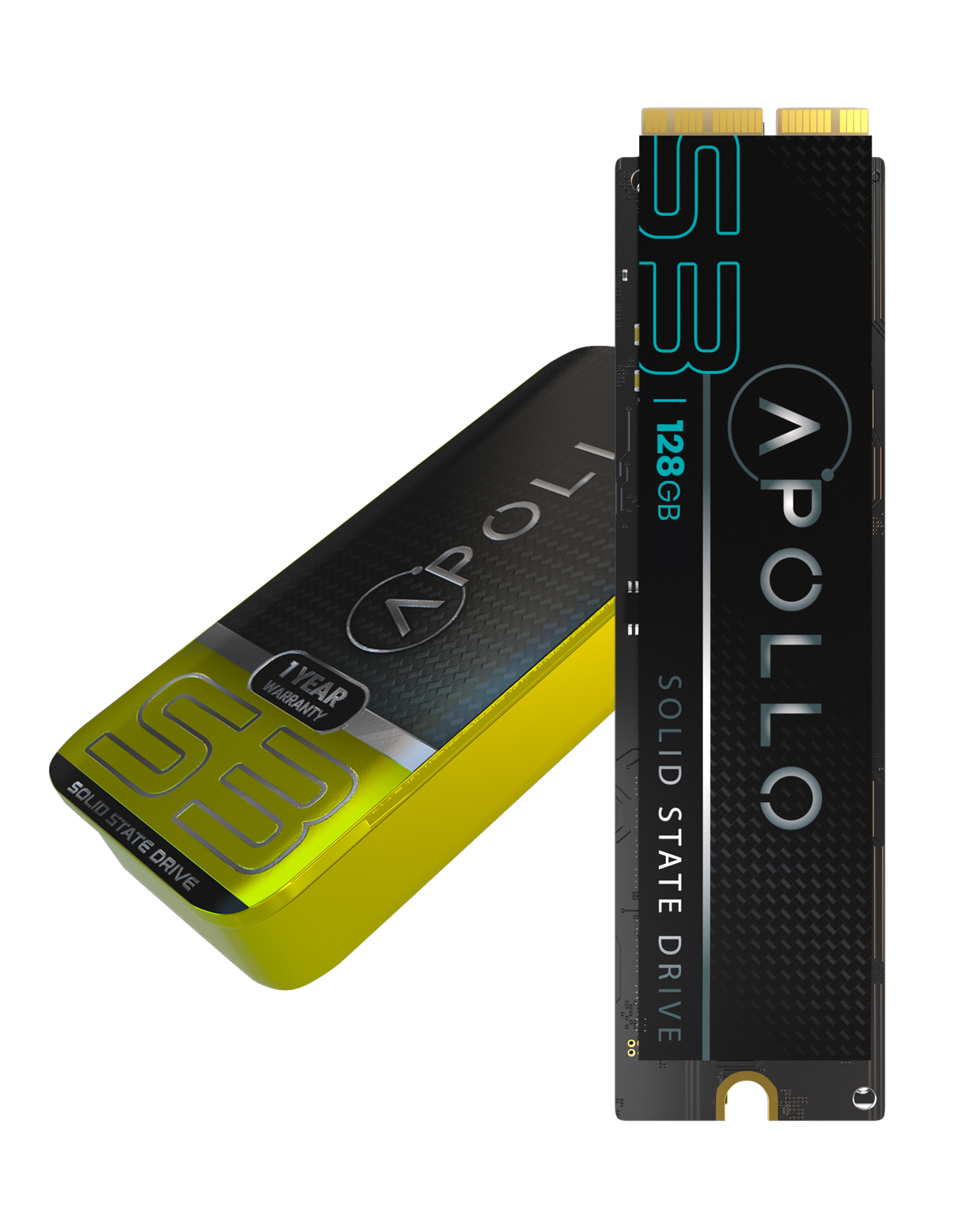 Apollo S3 128GB Mac SSD (NVMe PCIe Gen3x4) for MacBook Air A1465/A1466, MacBook Pro Retina A1398/A1502, iMac A1418/A1419, Mac Mini A1347 and Mac Pro A1481