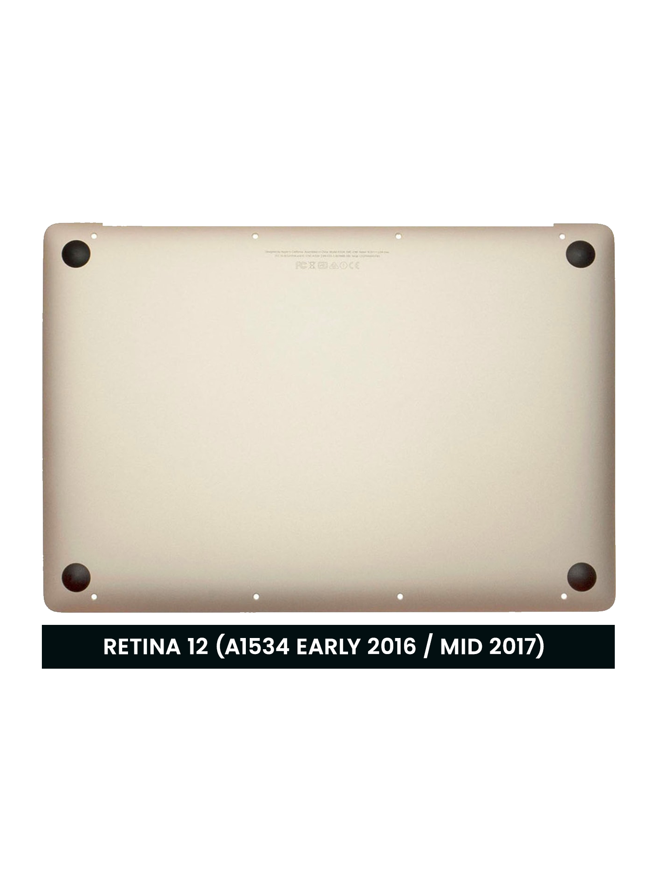 Untergehäuse mit Akku (A1705) für MacBook 12" A1534 (2016-2017) Gold