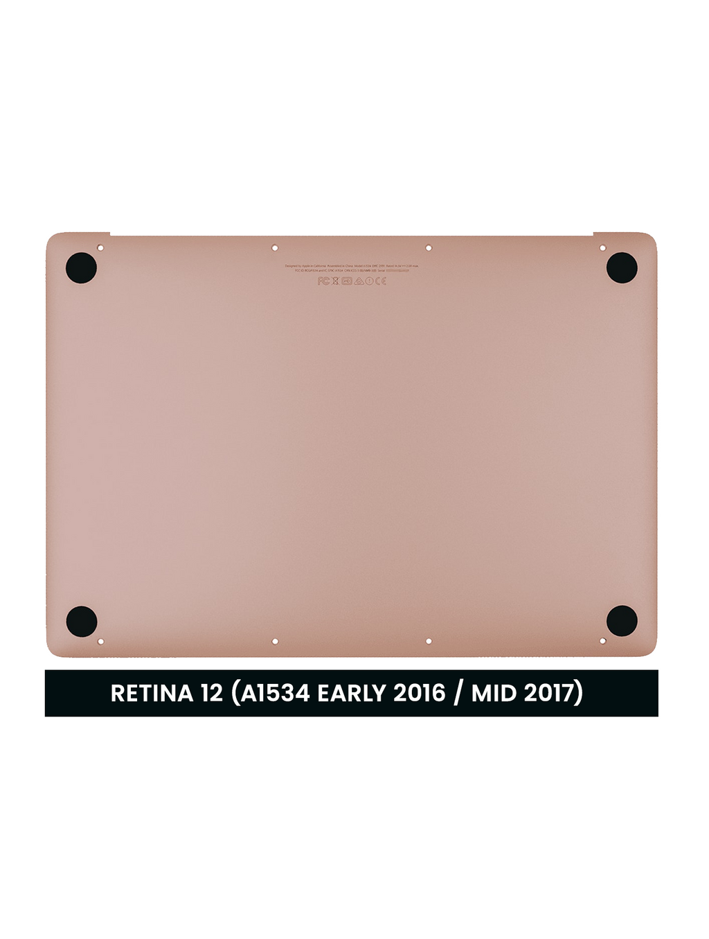 Bottom Case with Battery (A1705) for MacBook 12" A1534 (2016-2017) (Rose Gold)