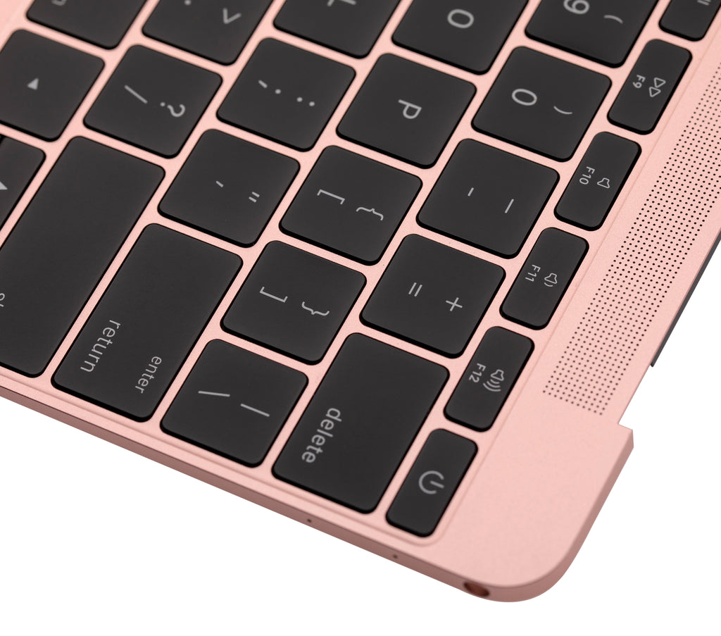 Top Case with Keyboard and Microphone for MacBook 12" A1534 (2016-2017) (US English) (OEM Pull New) (Rose Gold)