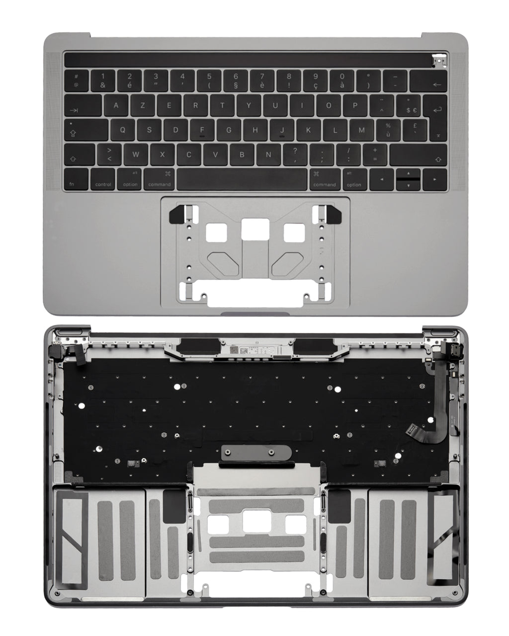 Top Case mit Keyboard (ISO French) für MacBook Pro 13" A1706 (2016-2017) (Space Grau)