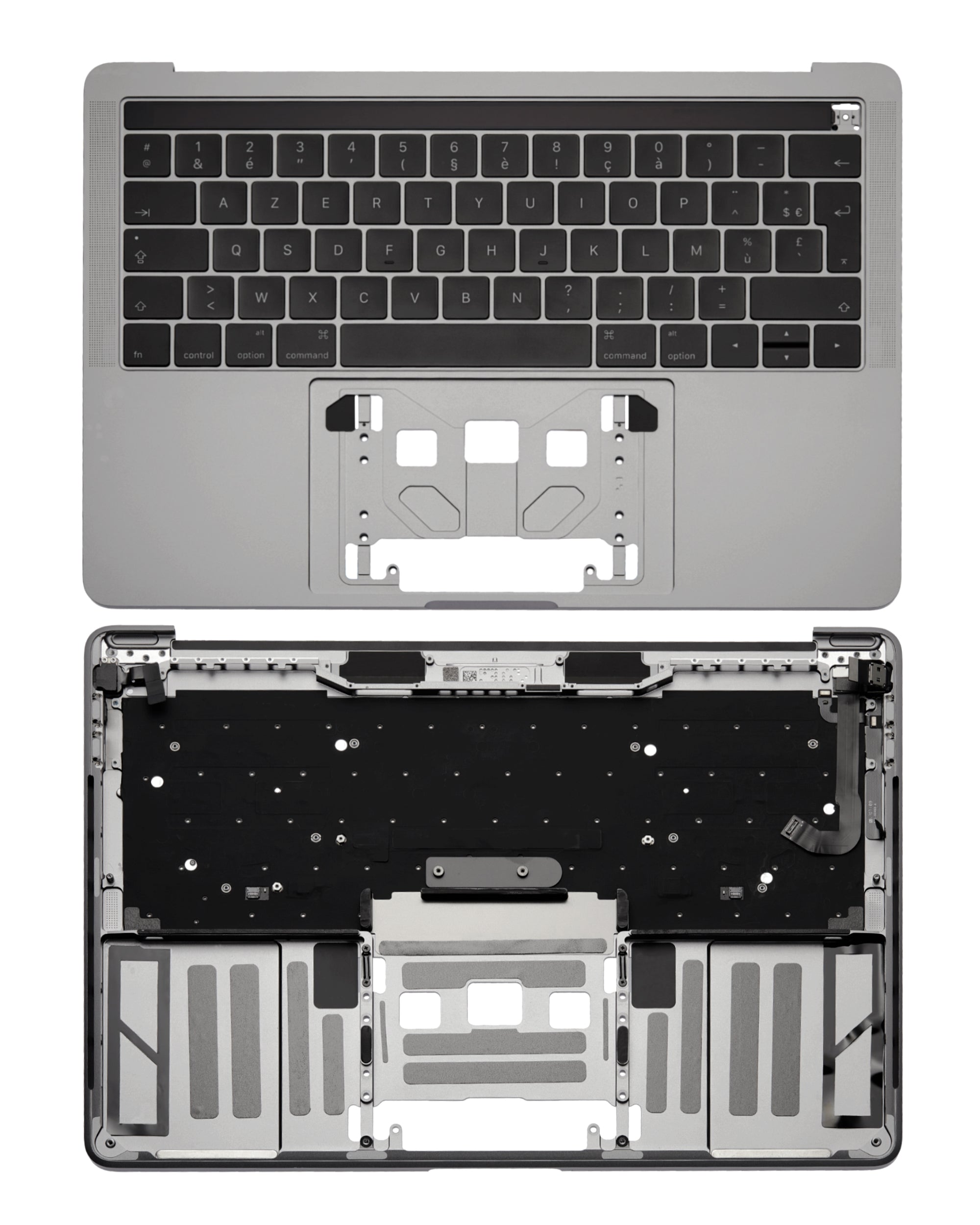 Top Case mit Keyboard (ISO French) für MacBook Pro 13" A1706 (2016-2017) (Space Grau)