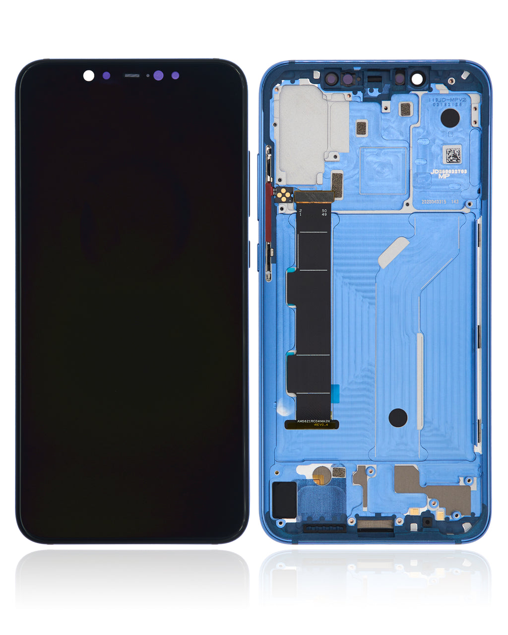 OLED-Display mit Rahmen für Xiaomi Mi 8 (Refurbished) (Blau)