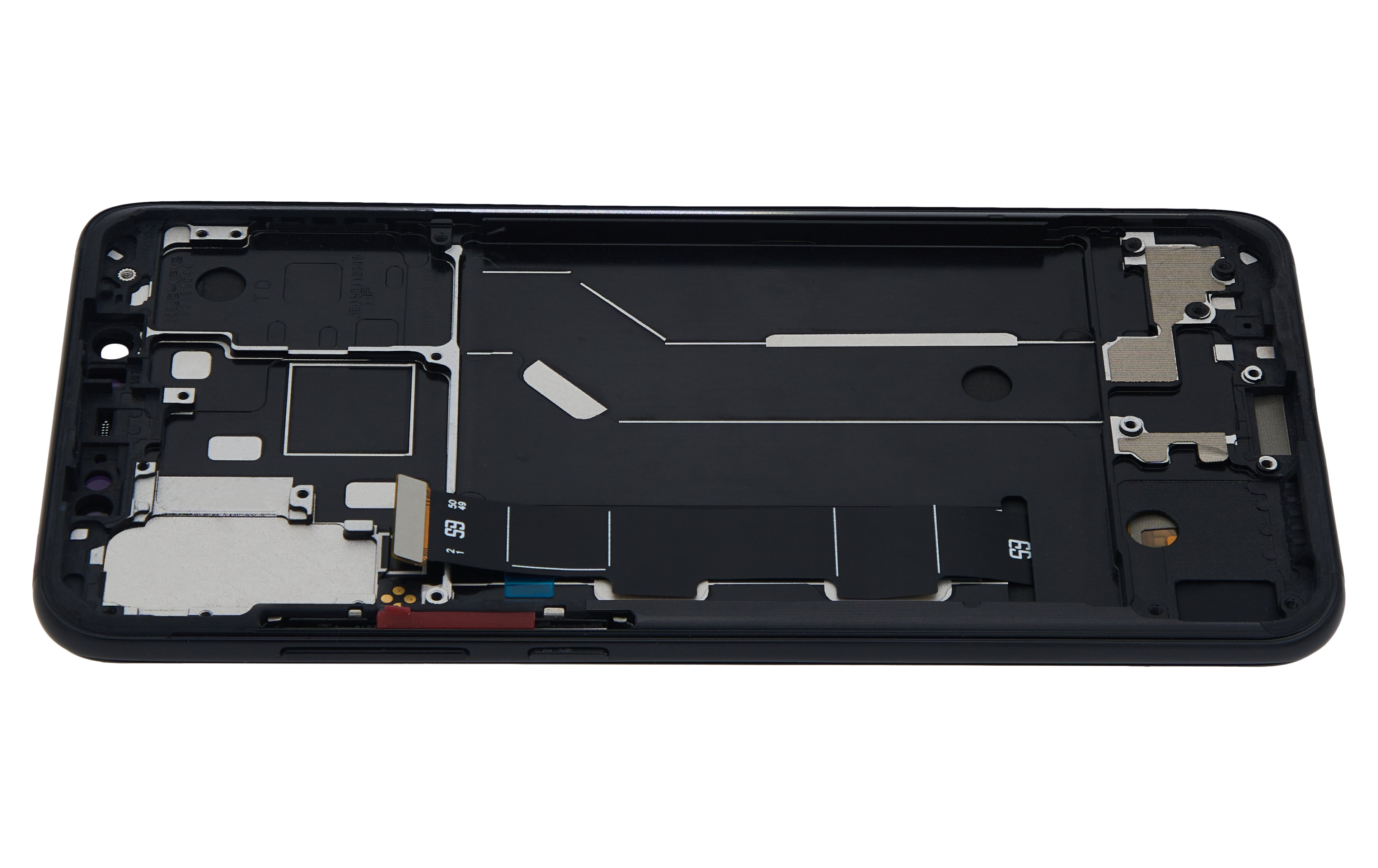 OLED-Bauteil mit Rahmen für Xiaomi Mi 8 (Aftermarket Plus) (Schwarz)