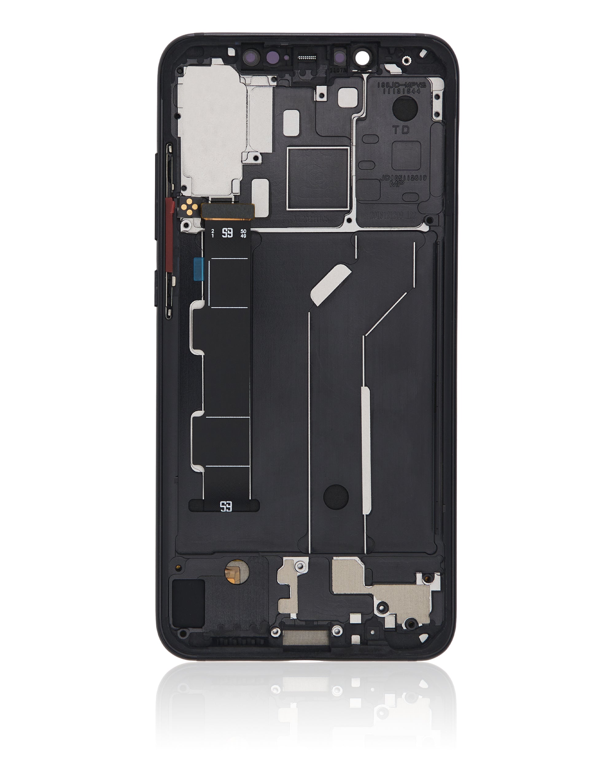OLED-Bauteil mit Rahmen für Xiaomi Mi 8 (Aftermarket Plus) (Schwarz)