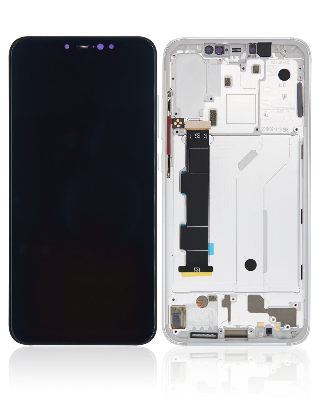 OLED Display with Frame for Xiaomi Mi 8 (Aftermarket Plus) (White)