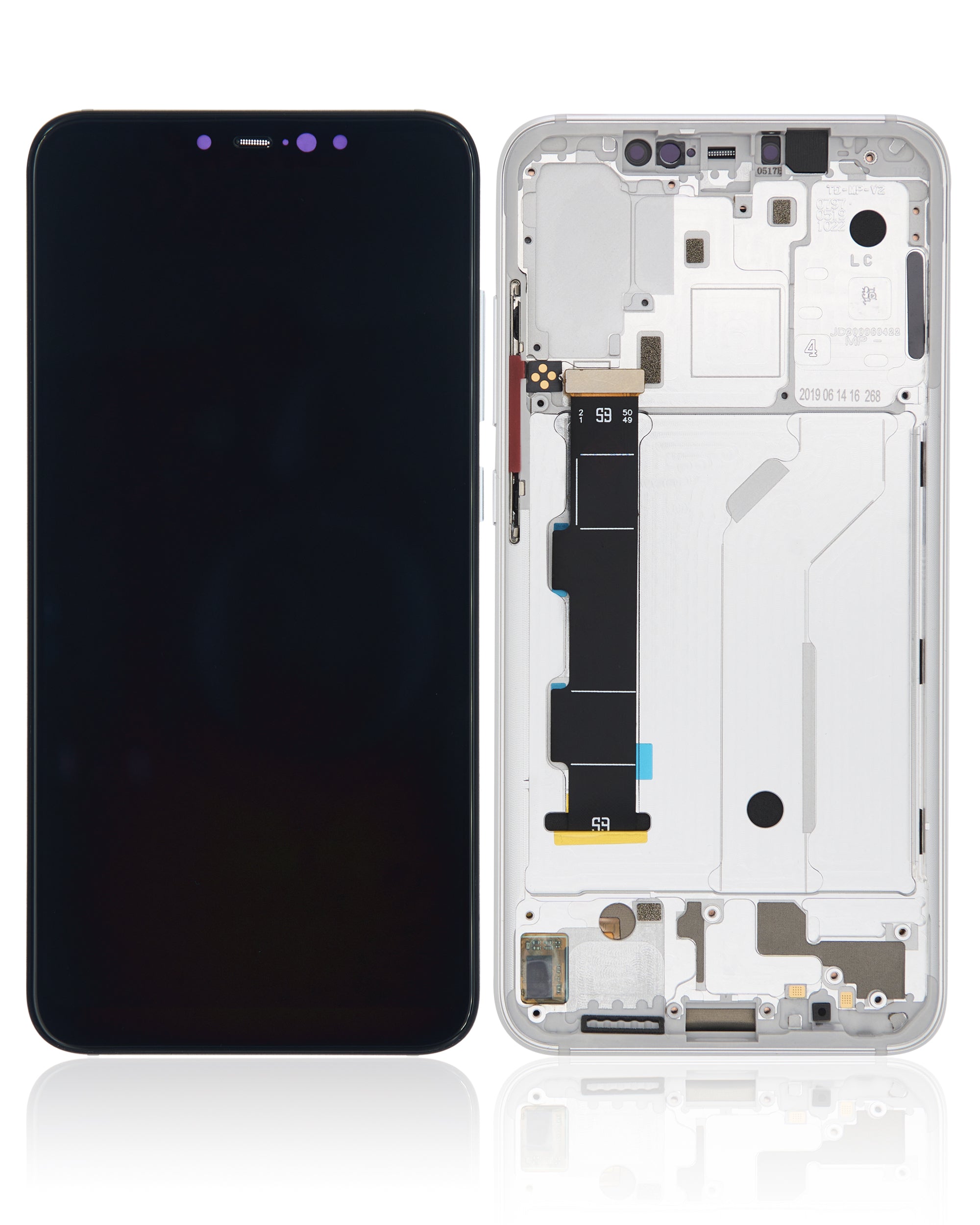 OLED Display with Frame for Xiaomi Mi 8 (Aftermarket Plus) (White)