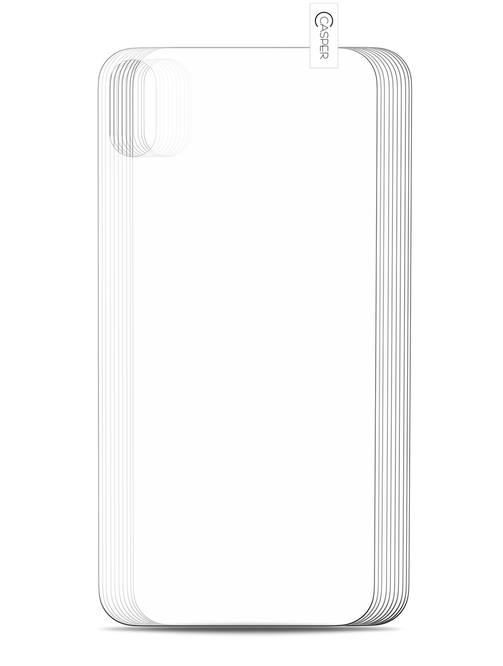 Casper Temperglas Backcover für iPhone XS Max (100er-Pack) (Clear)