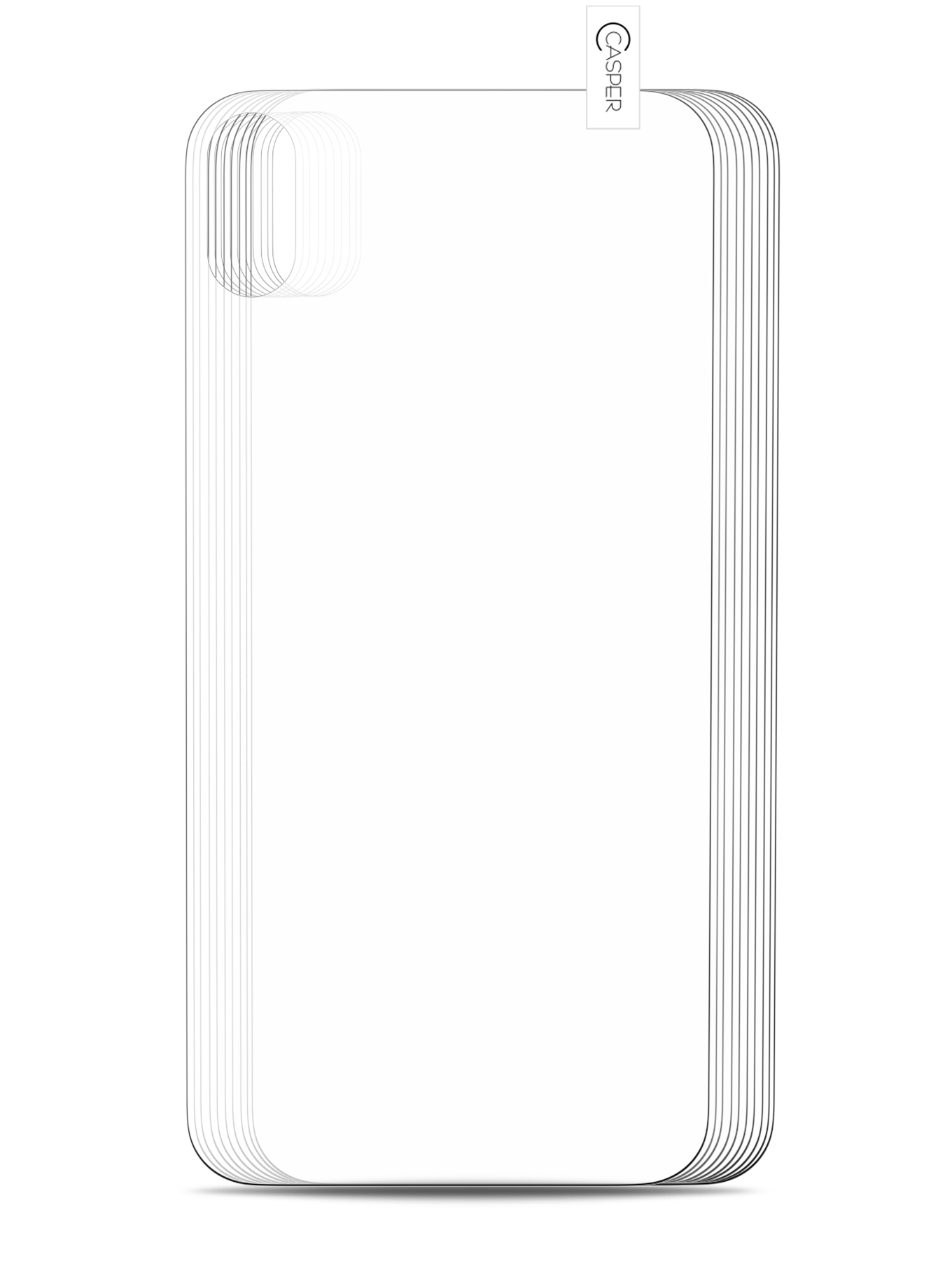 Casper Temperglas Backcover für iPhone XS Max (100er-Pack) (Clear)