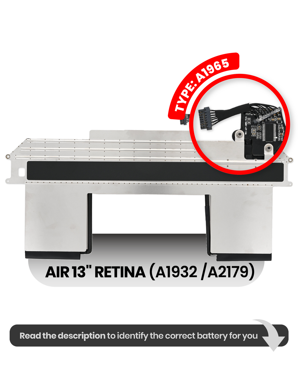Akku (A1965) für MacBook Air 13" A1932 (2018-2019) / A2179 (2020)