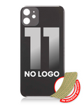 Backcover mit 3M-Kleber für iPhone 11 (ohne Logo / großes Kameraloch) (Schwarz)