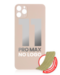 Backcover ohne Logo, großes Kameraloch für iPhone 11 Pro Max Gold
