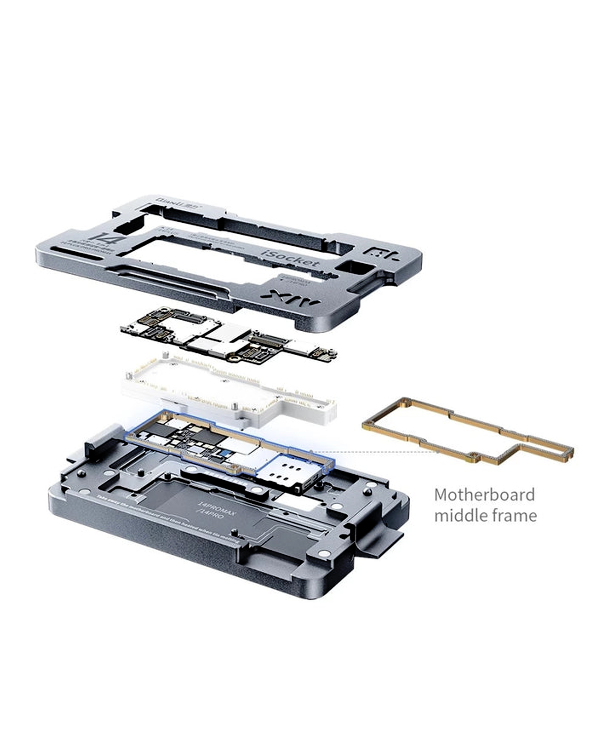 iSocket 8-in-1 Test Stand + Reballing Platform for 14 Series Motherboard (Qianli)
