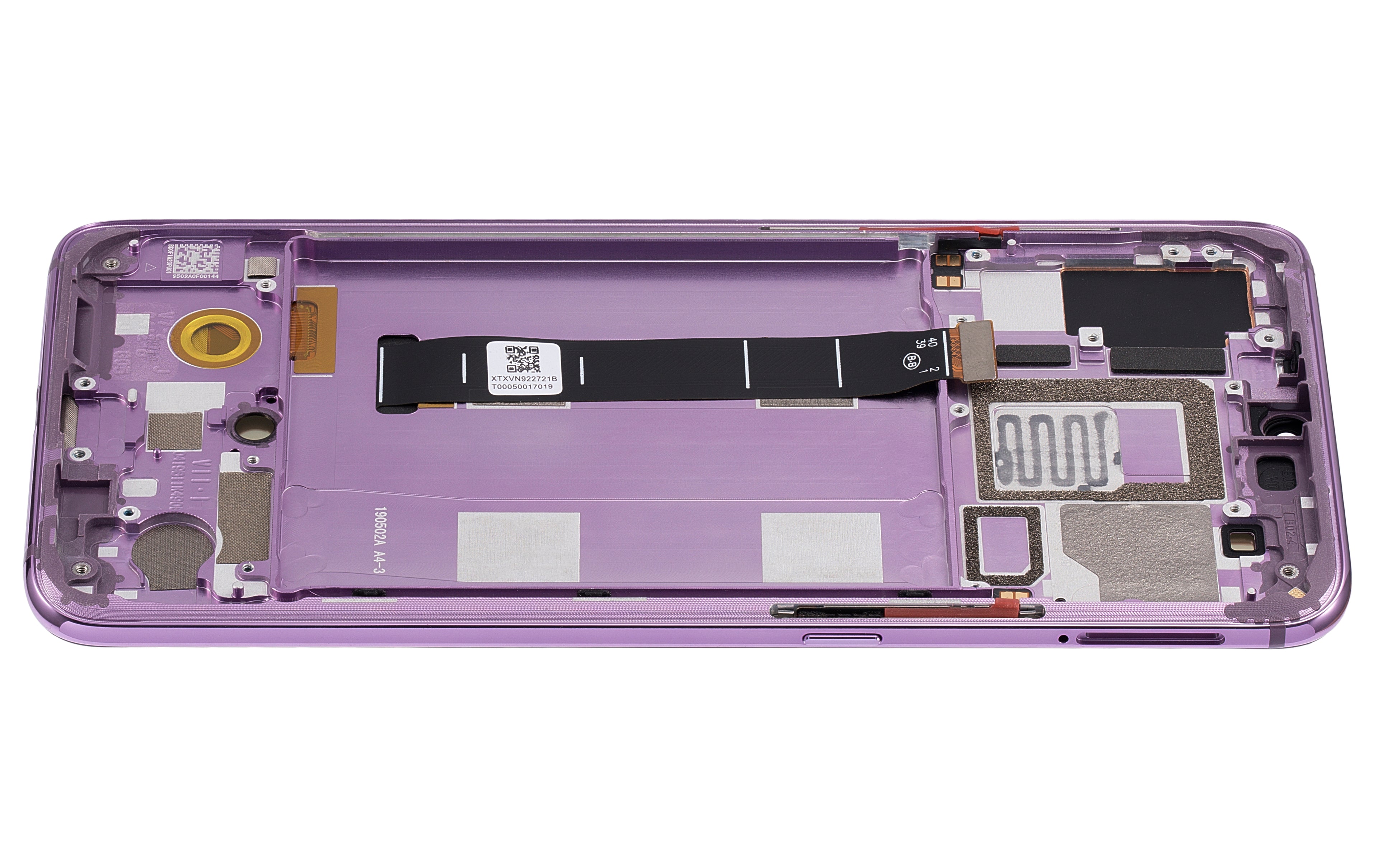 OLED-Display mit Rahmen für Xiaomi Mi 9 (Aftermarket Plus) (Lavender Violet)
