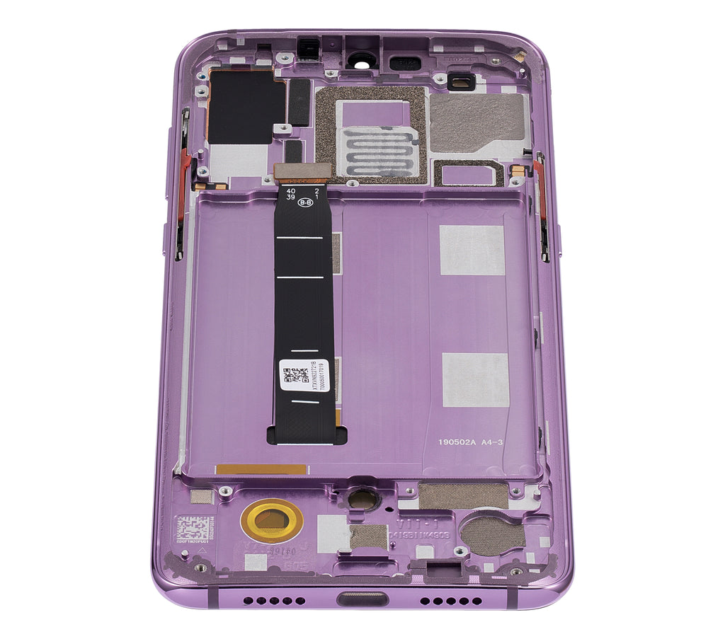 OLED-Display mit Rahmen für Xiaomi Mi 9 (Aftermarket Plus) (Lavender Violet)