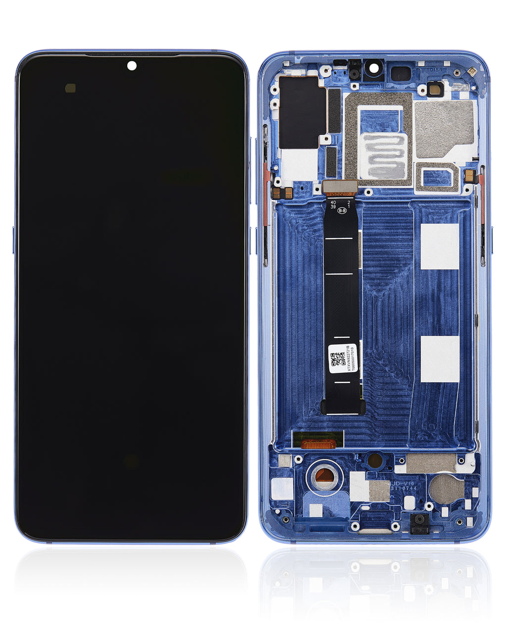 OLED-Display mit Rahmen für Xiaomi Mi 9 (Aftermarket Plus) (Ocean Blue)