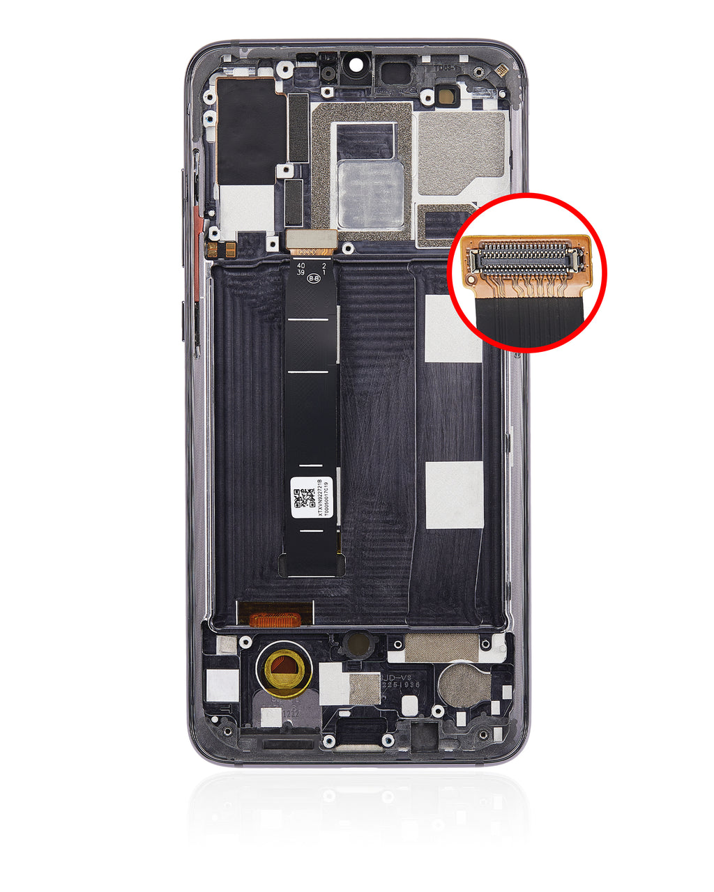 OLED Display with Frame for Xiaomi Mi 9 (Aftermarket Plus) (Piano Black)